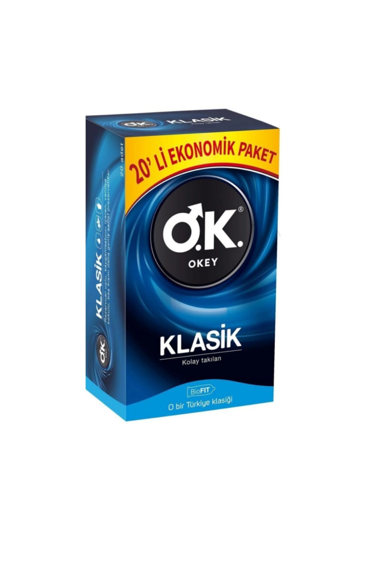 کاندوم کلاسیک اقتصادی اوکی Okey، بسته ۲۰ عددی