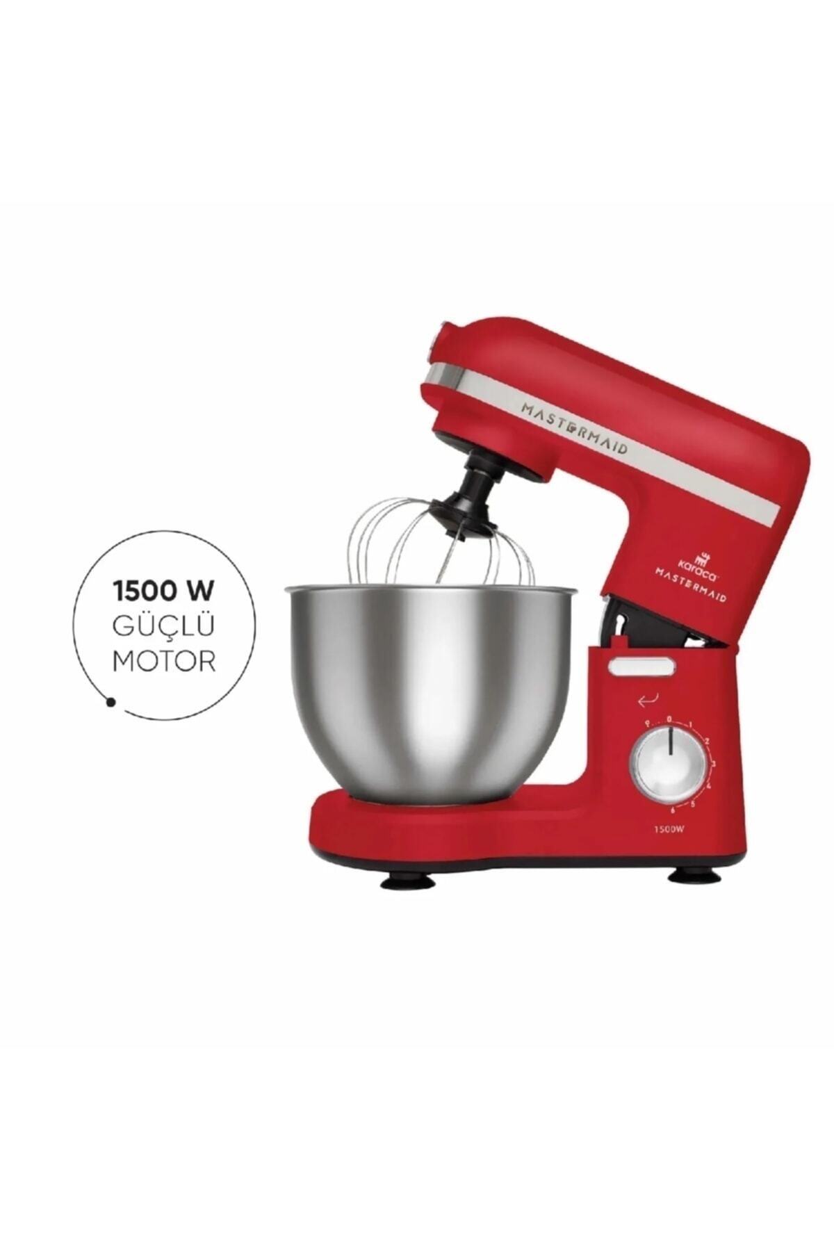 میکسر و ست استند سرآشپز MASTERMAID RED 1500W 5 LT اورجینال Karaca