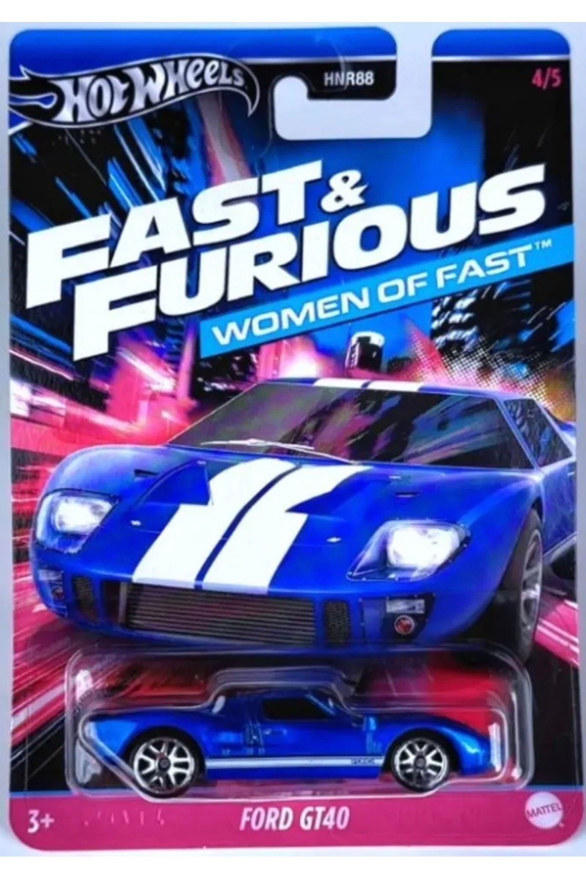 ماشین اسباب بازی زن FAST FORD GT40 هات ویلز اورجینال HOT WHEELS