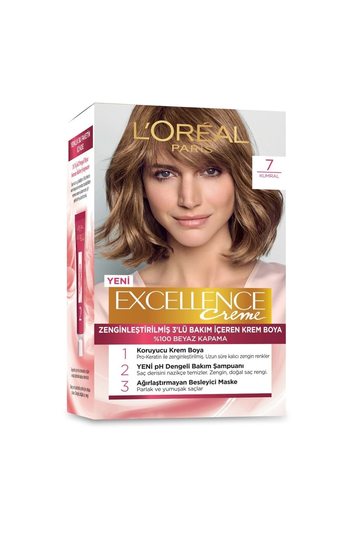 رنگ موی کرمی مدل Excellence شماره 7 رنگ قهوه‌ای روشن لورآل پاریس L'Oreal Paris