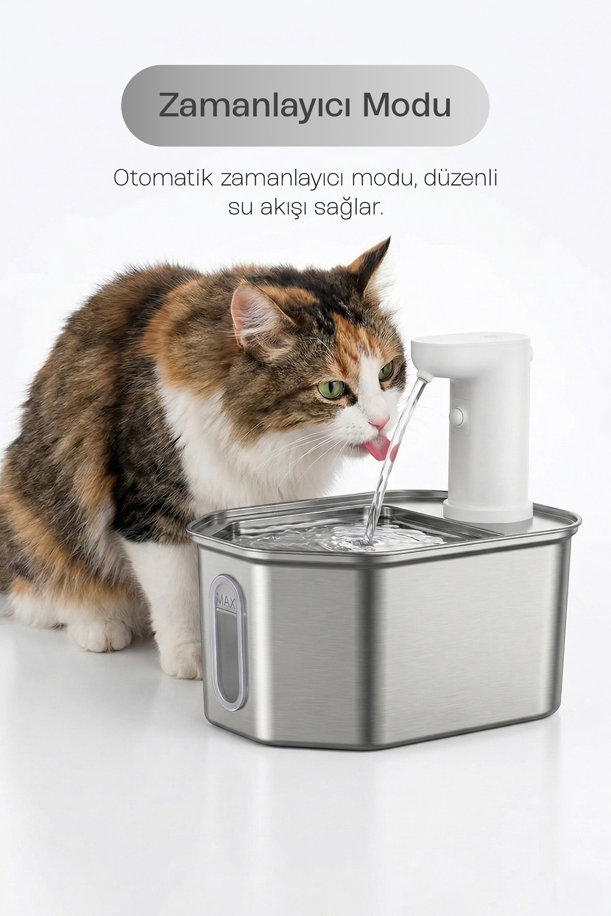 آبخوری فواره‌ای اتوماتیک حیوانات خانگی جاستی پت justie pet مدل JPF-6-B، ۲٫۸ لیتری