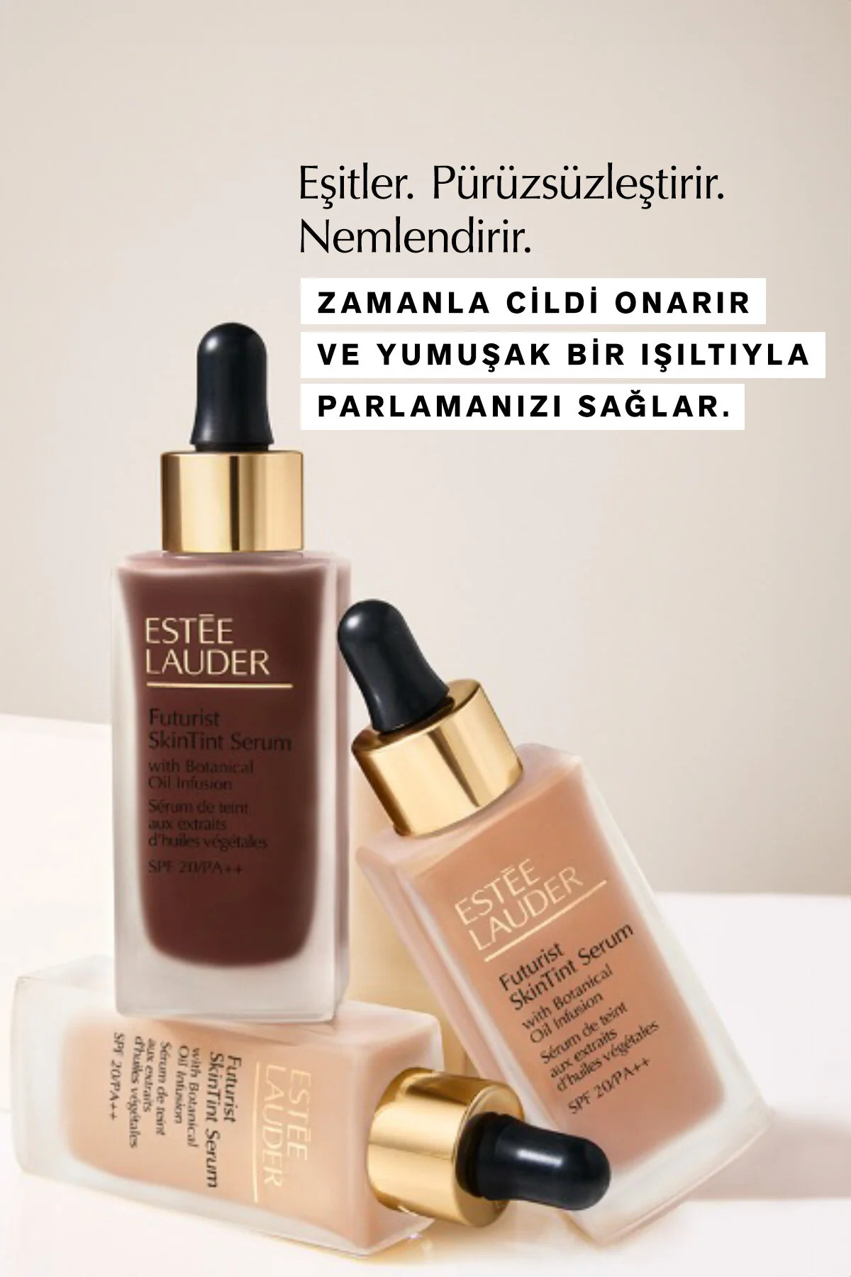 کرم پودر بنیاد سرم SINTINT FUTURIST SPF20 3W1 TAWNY 30 ML Estee Lauder