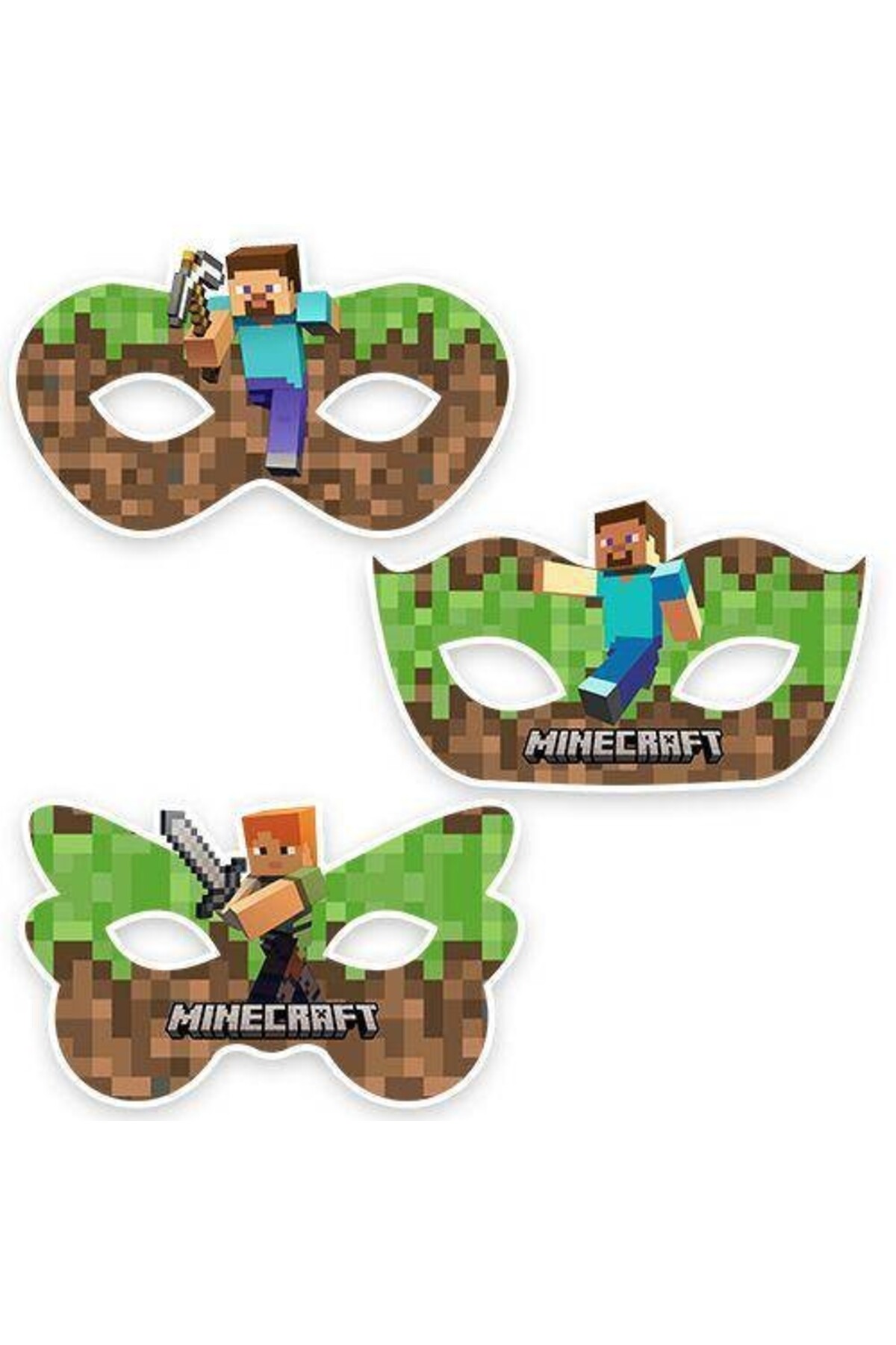 سایر لوازم مهمانی ماسک کاغذی 6 تکه MINECRAFT parti show