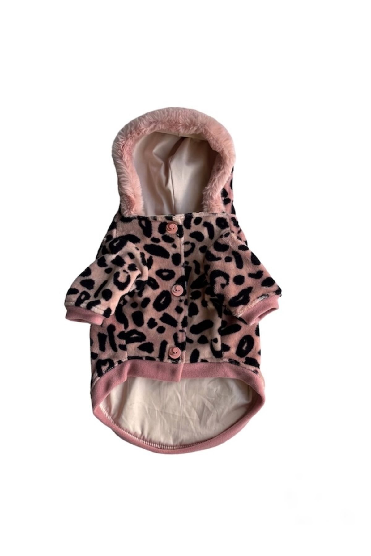 کت سگ میس دیزی پت بوتیک Miss Daisy Pet Boutique، پلار صورتی با طرح پلنگی، مدل MDPPC01