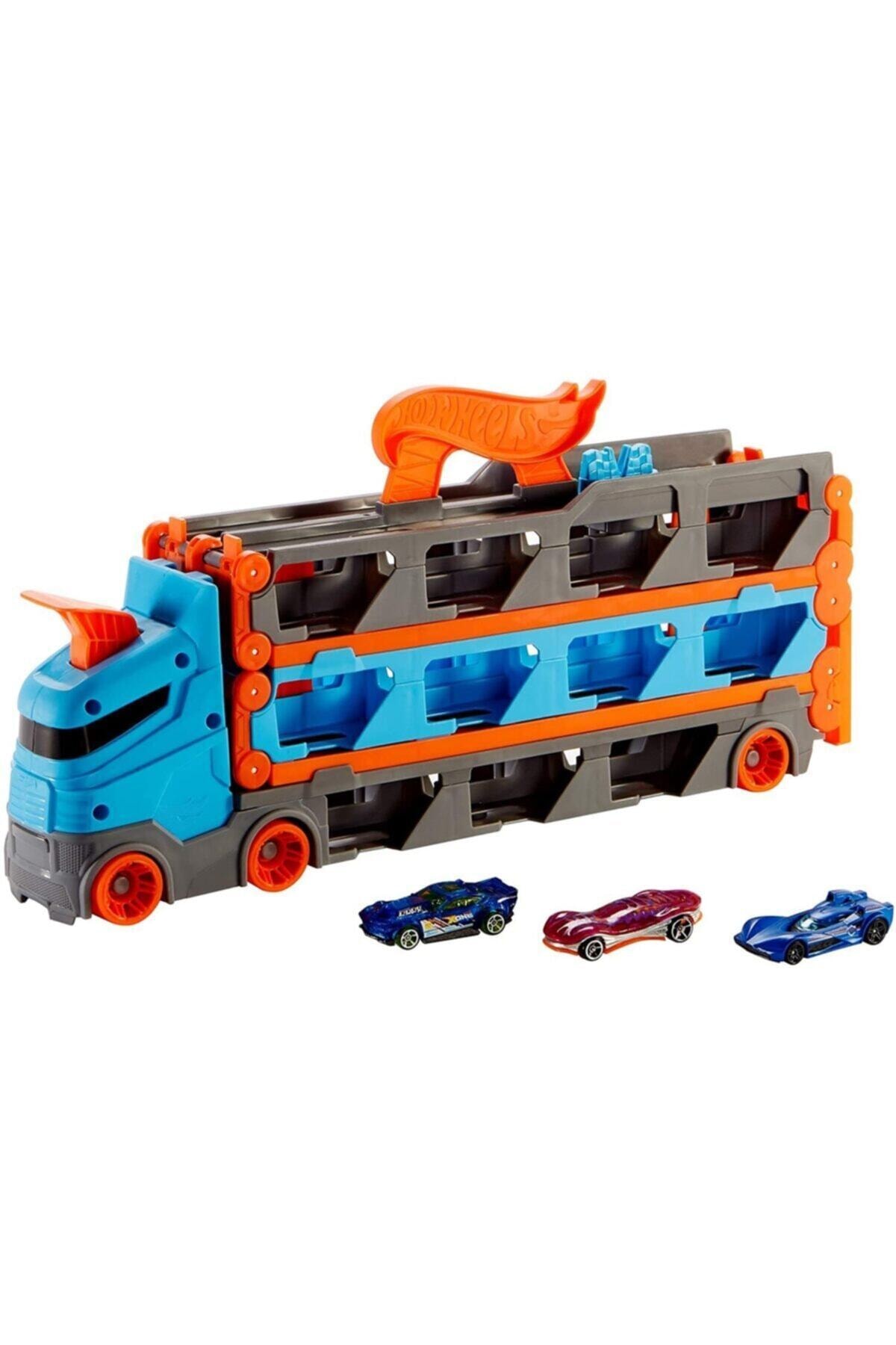 کامیون و ماشین آلات ساختمانی اسباب بازی با پیست سرعت هدیه 3 وسیله نقلیه GVG37 از ترکیه HOT WHEELS