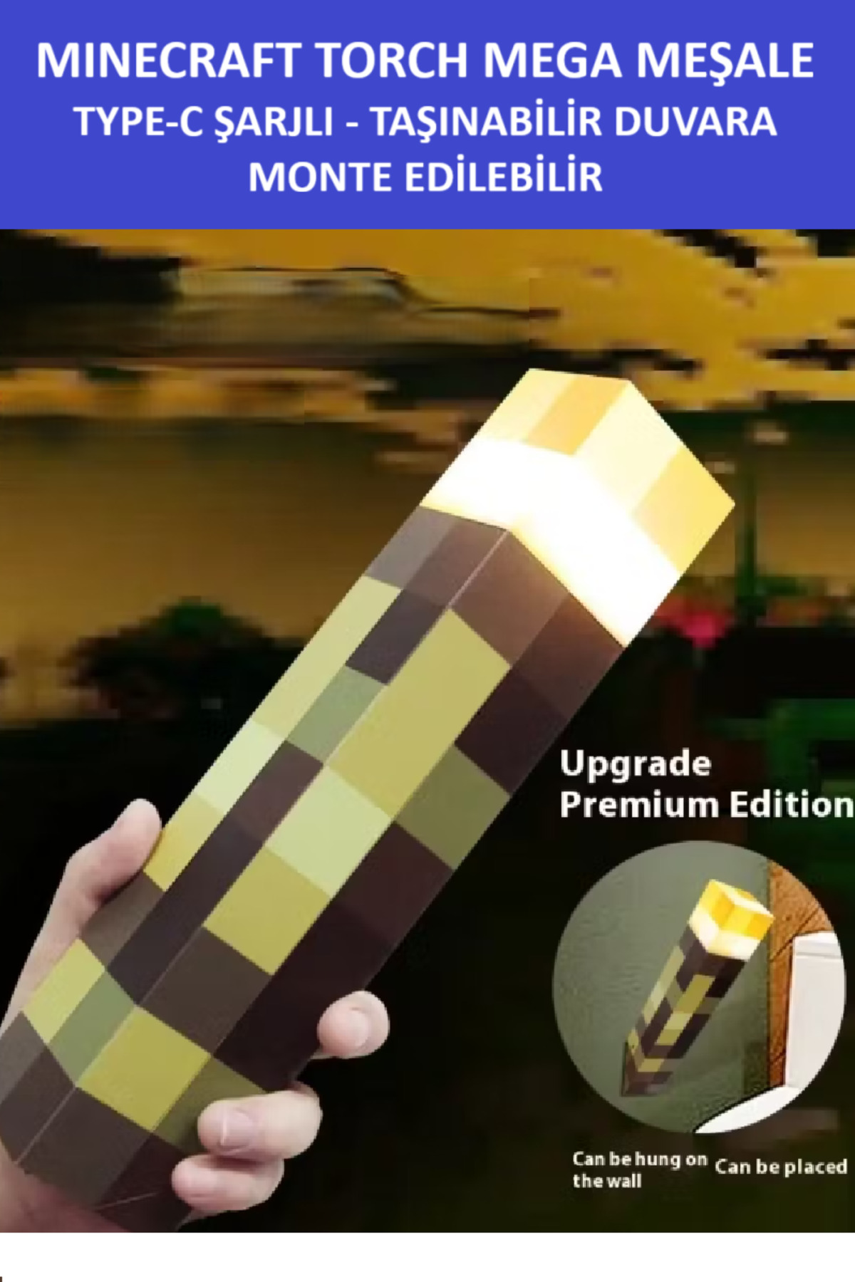 چراغ رومیزی و خواب مشعل MINECRAFT قابل شارژ حمل دیواری یک هدیه عالی ZETCONCEPT