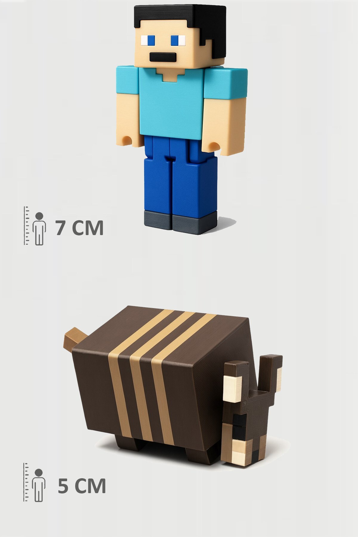 اسباب بازی های فیگور دیگر مشترک متحرک MINECRAFT استیو و آرمادیلو FigürDizayn