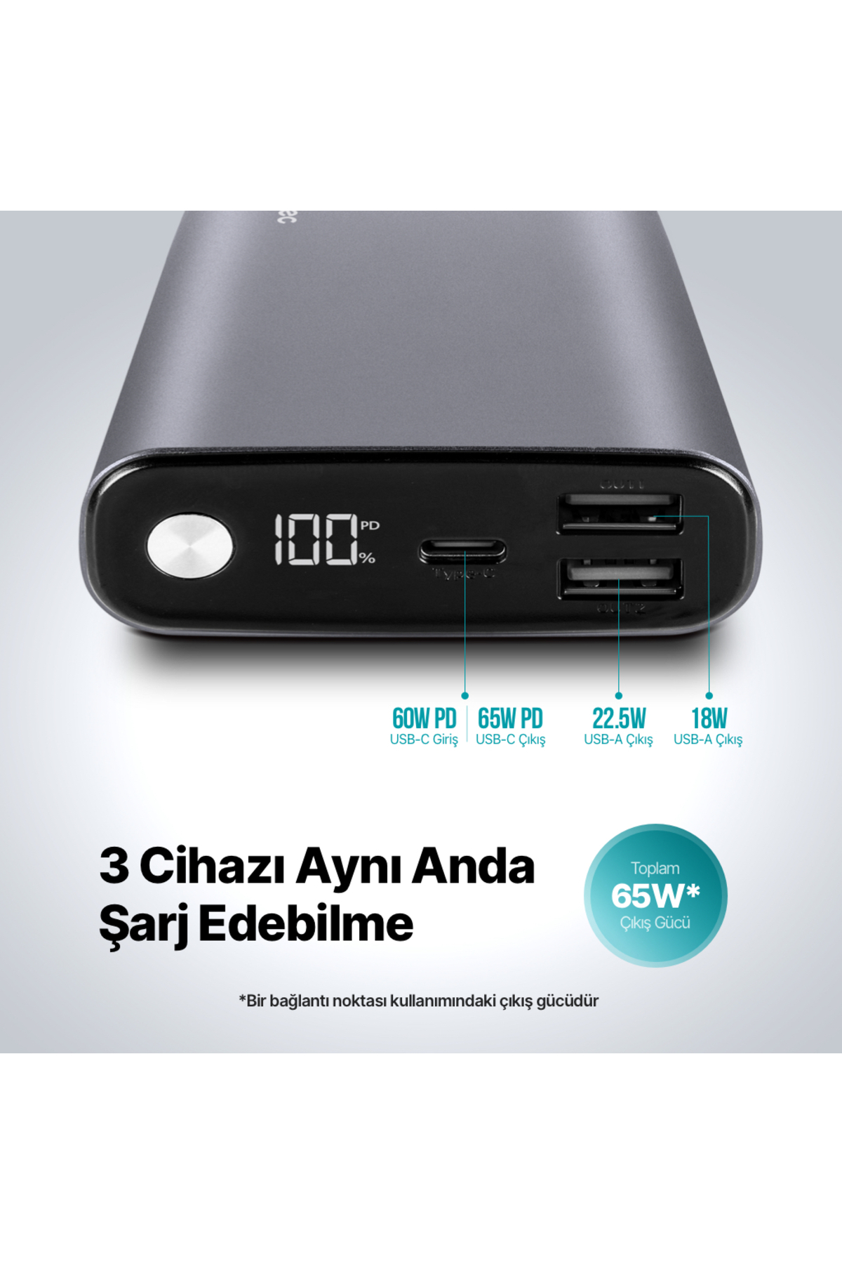 پاوربانک RECHARGER PRO LCD 15000MAH PD 65W شارژر سریع قابل حمل 2BB216 اورجینال Ttec
