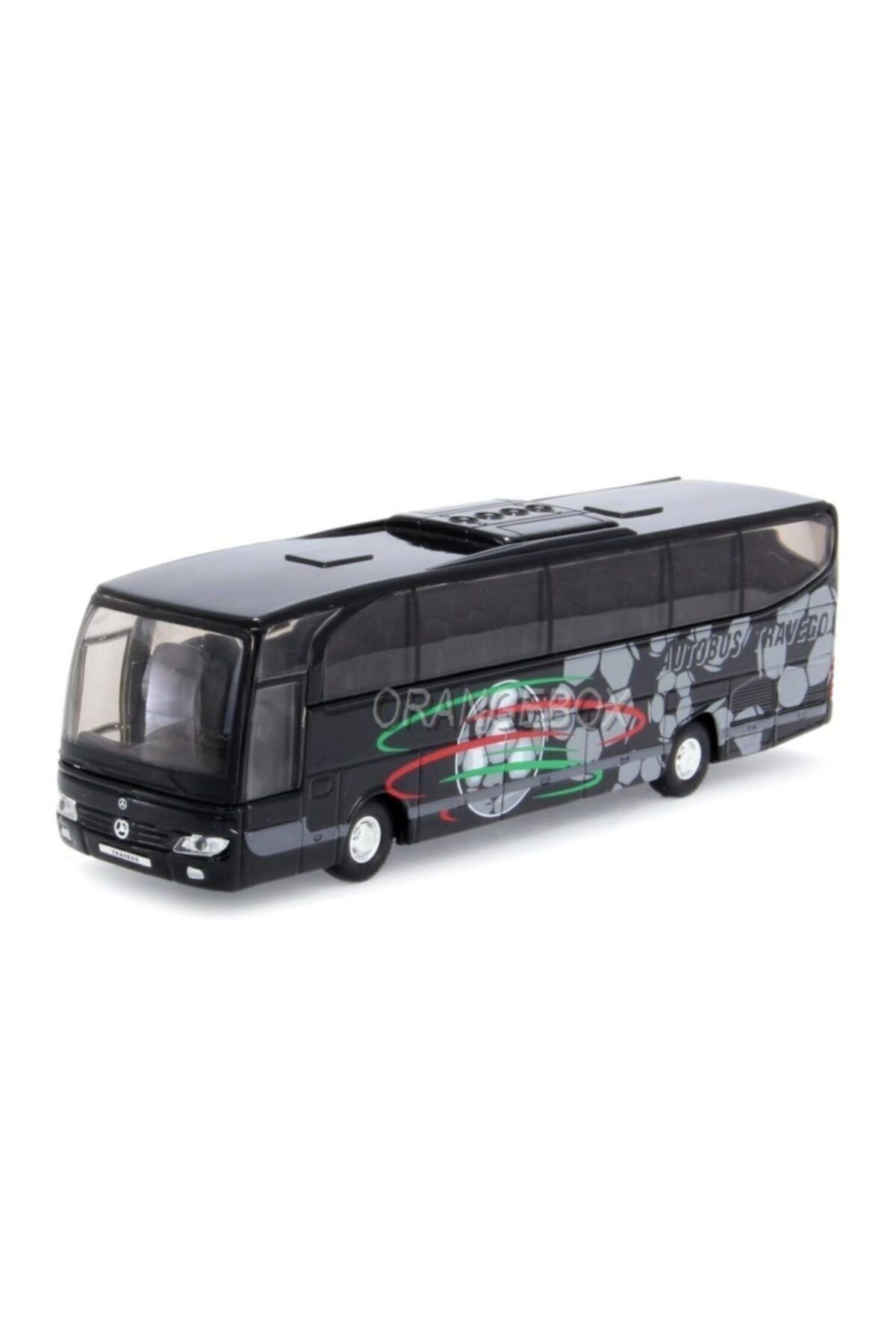 مدل خودرو 1:60 مقیاس مرسدس بنز TRAVEGO DIE CAST METAL BUS مشکی اورجینال Genel Markalar