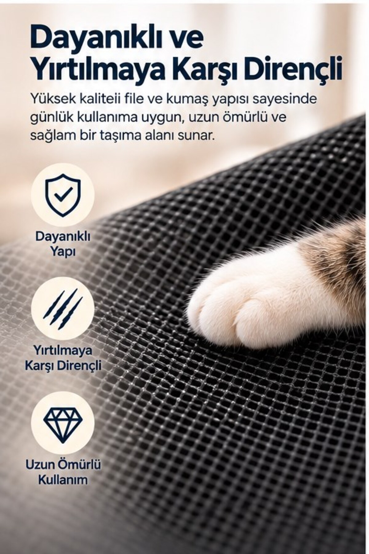 کیف حمل گربه و سگ کورت‌بای شکل Kurtbay Şekil مدل VN11134، توری‌دار و سایز کابین