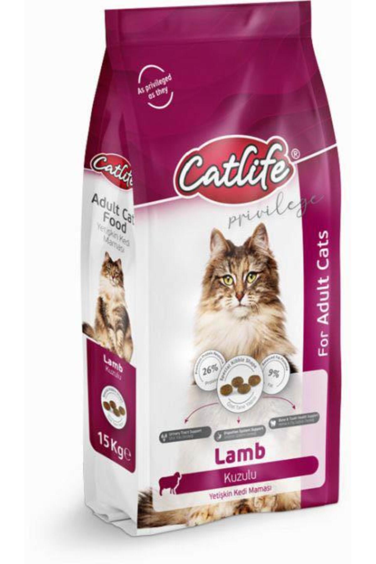 غذای خشک گربه بالغ کت‌لایف Catlife با طعم بره، ۱۵ کیلوگرم