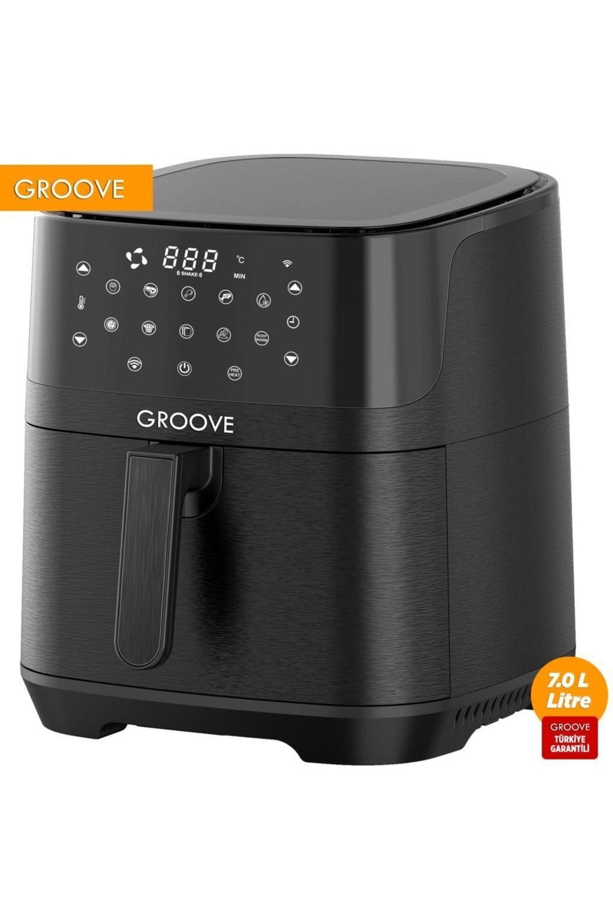 سرخ کن MAX XXL 7L 1800W WIFI SMART AIRFRYER هوای بدون روغن داغ مشکی اورجینال Groove