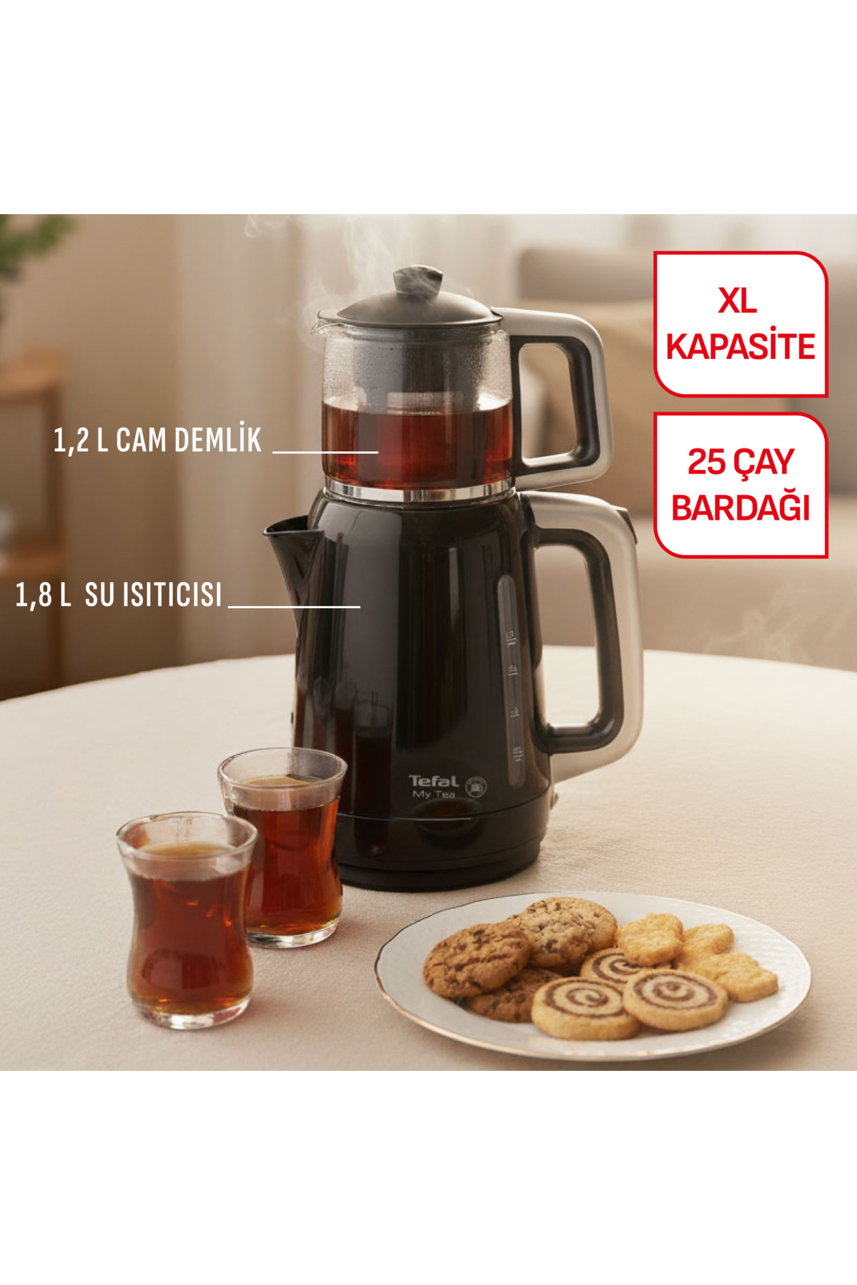 چای ساز BJ201841 دستگاه من مشکی 1500637839 اورجینال TEFAL