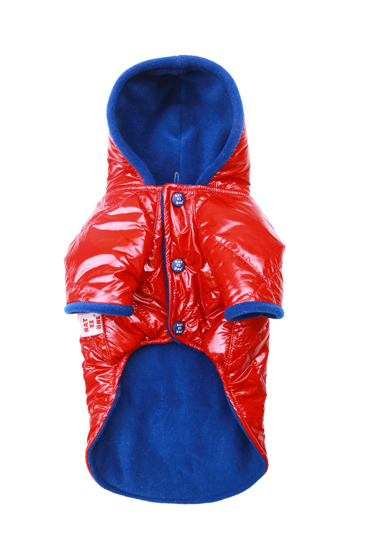 بارانی ضدآب سگ و گربه ناتزیونه NATZIONE، قرمز و سرمه‌ای