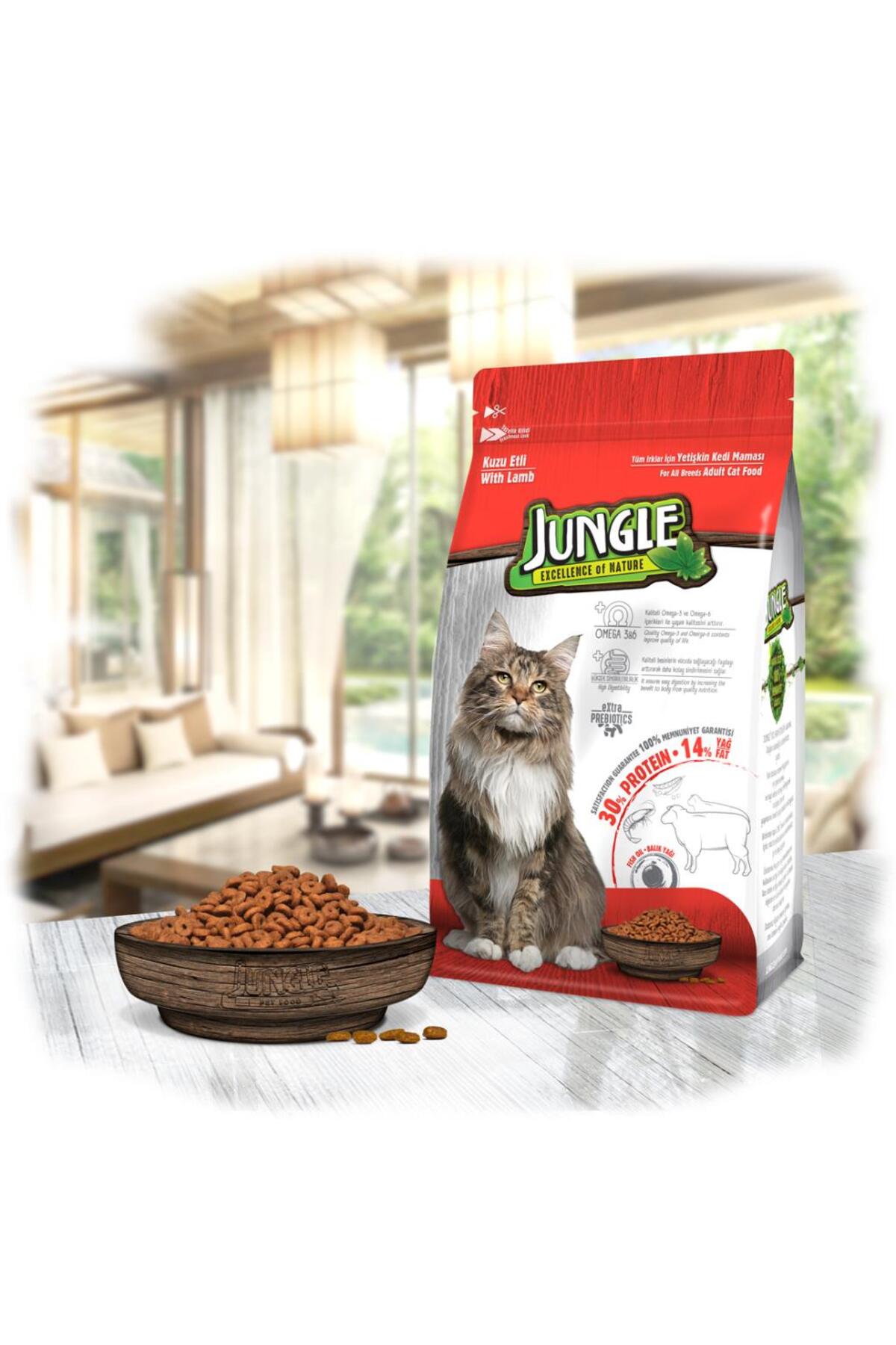 غذای خشک گربه بالغ جانگل Jungle، ۵۰۰ گرم