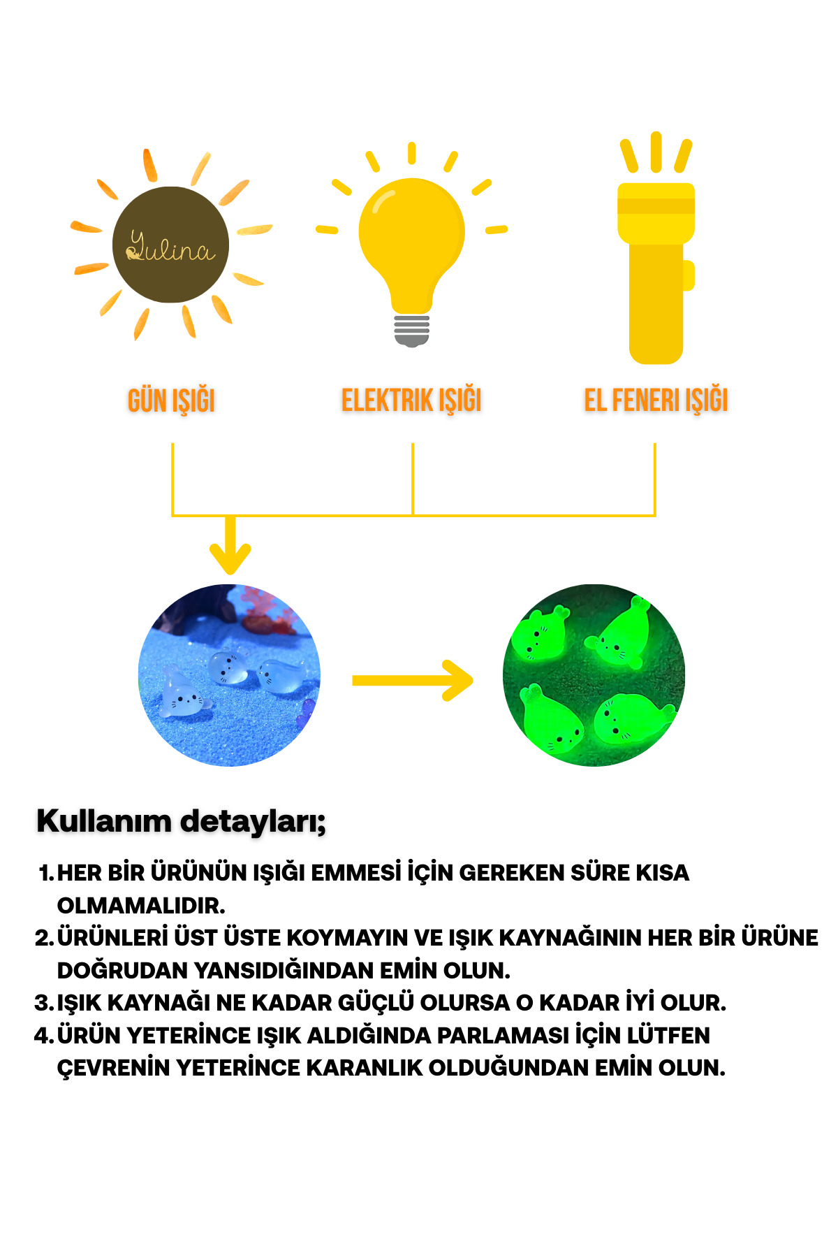 فیگور مجموعه 2 تایی مهرهای ریز در فیگورهای تاریک می درخشند از ترکیه RENGARENK
