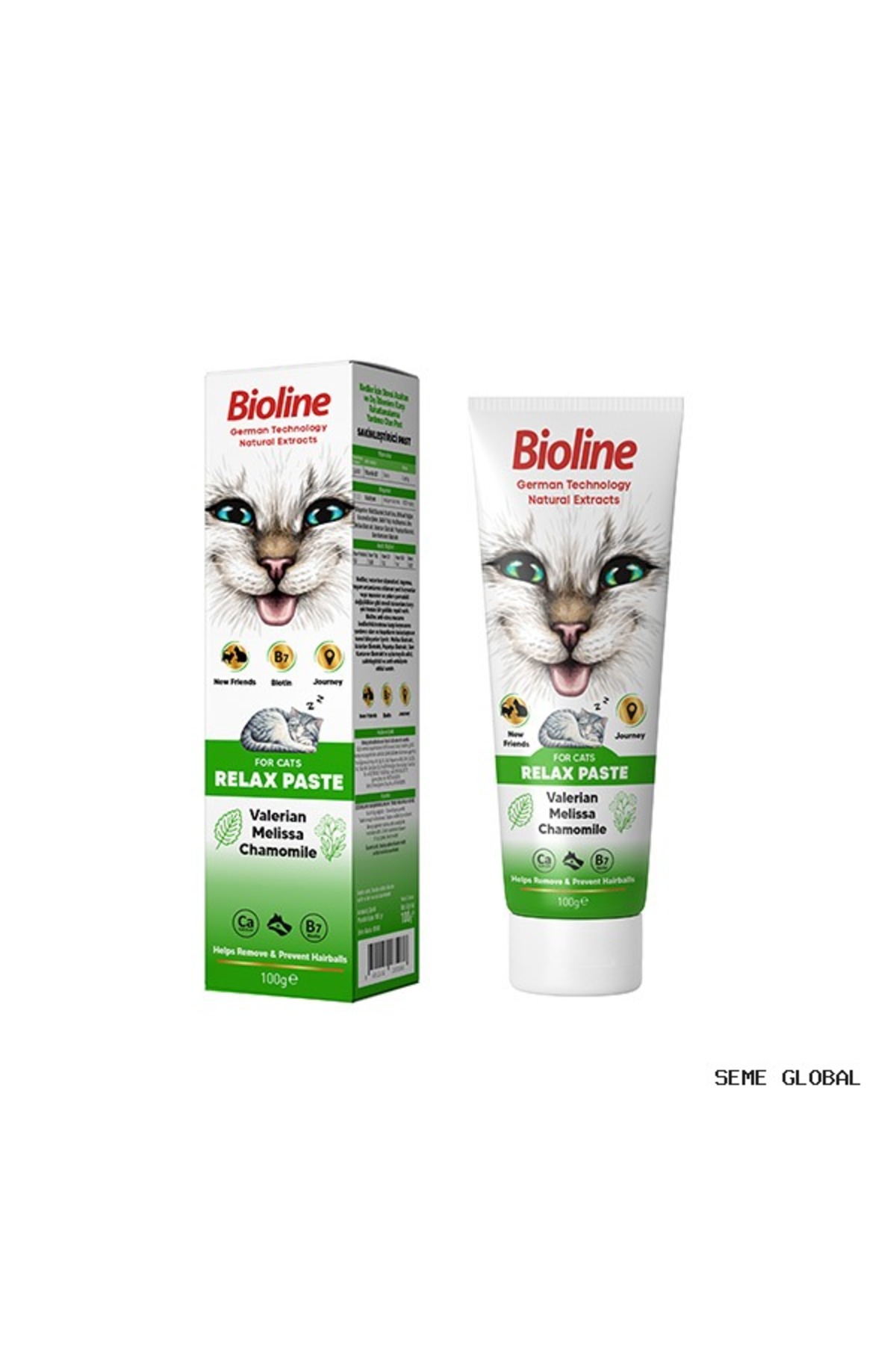 خمیر گربه SMGLOBAL Relax Paste بایولاین Bioline، ۱۰۰ گرم
