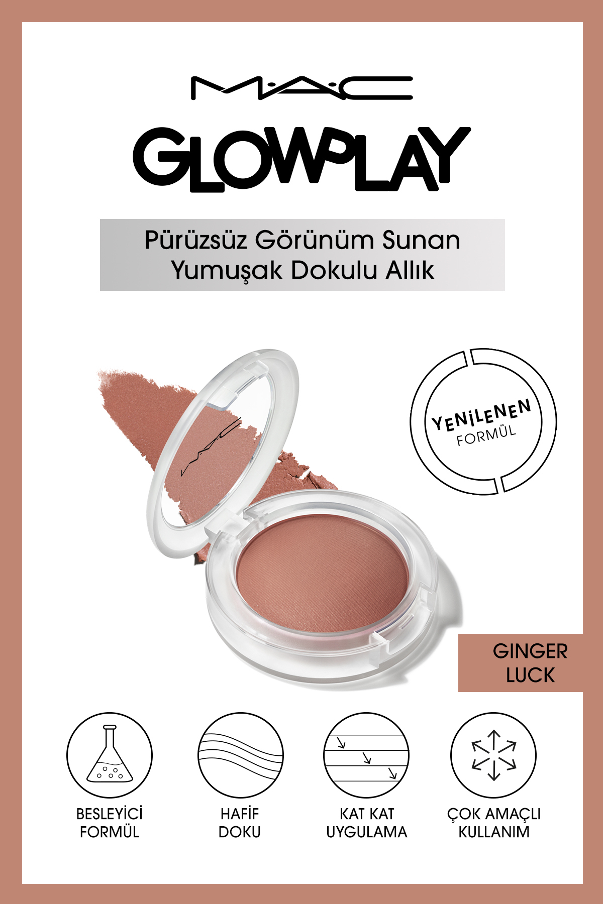 رژگونه GLOW PLAY TEXTURED BLUSH MINDER شانس Mac