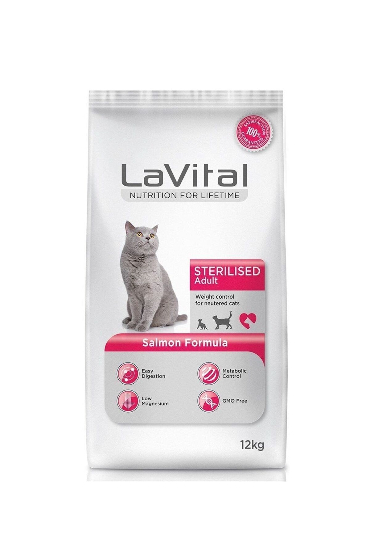 غذای خشک گربه عقیم‌شده با طعم سالمون، ۱۲ کیلوگرم لاویتال LaVital