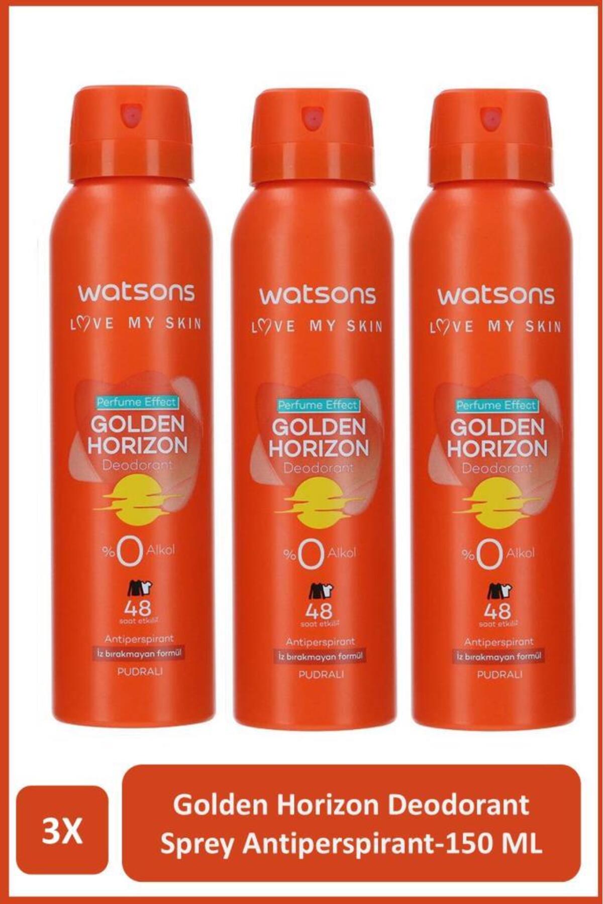 اسپری دئودورانت پودری واتسونز Watsons Golden Horizon، ۳ عددی ۱۵۰ میلی‌لیتری مردانه