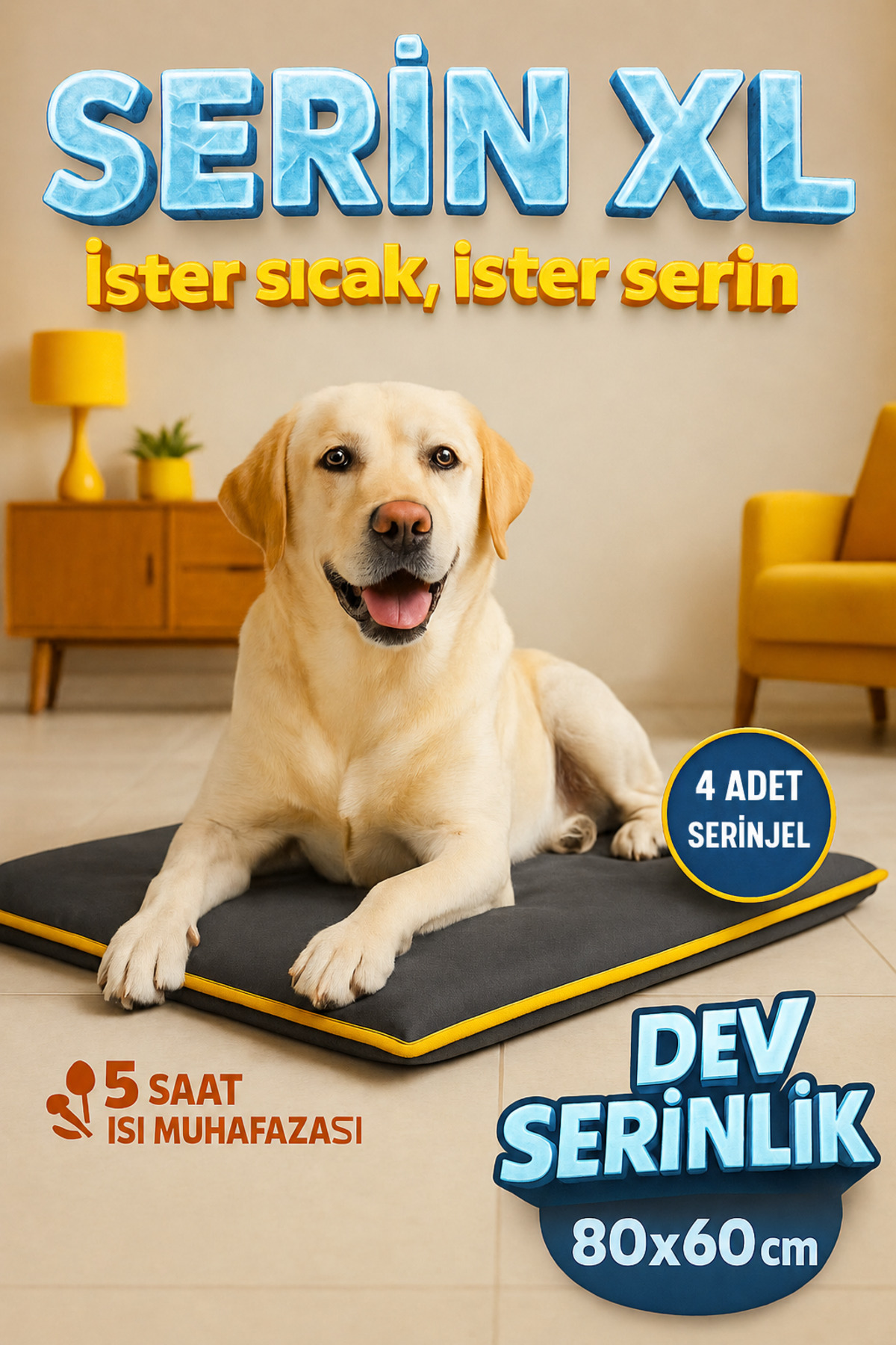 تشک خواب گربه و سگ پاوداز Pawdaz Serin XL، ۸۰×۶۰ سانتی‌متر، چهارفصل خاکستری