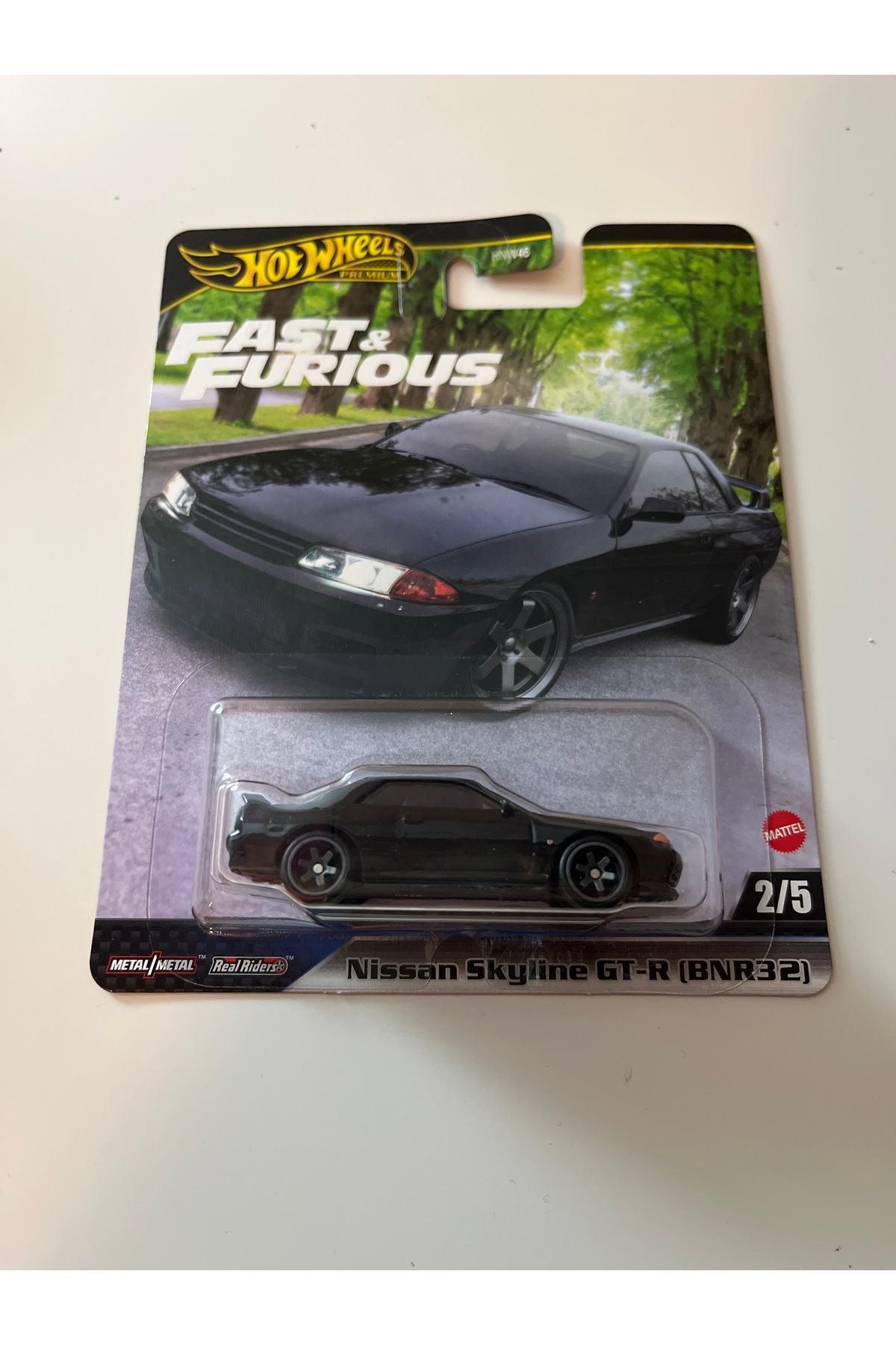 ماشین اسباب بازی رنگ مشکی پریمیوم نیسان اسکای لاین GTR BNR32 از ترکیه HOT WHEELS