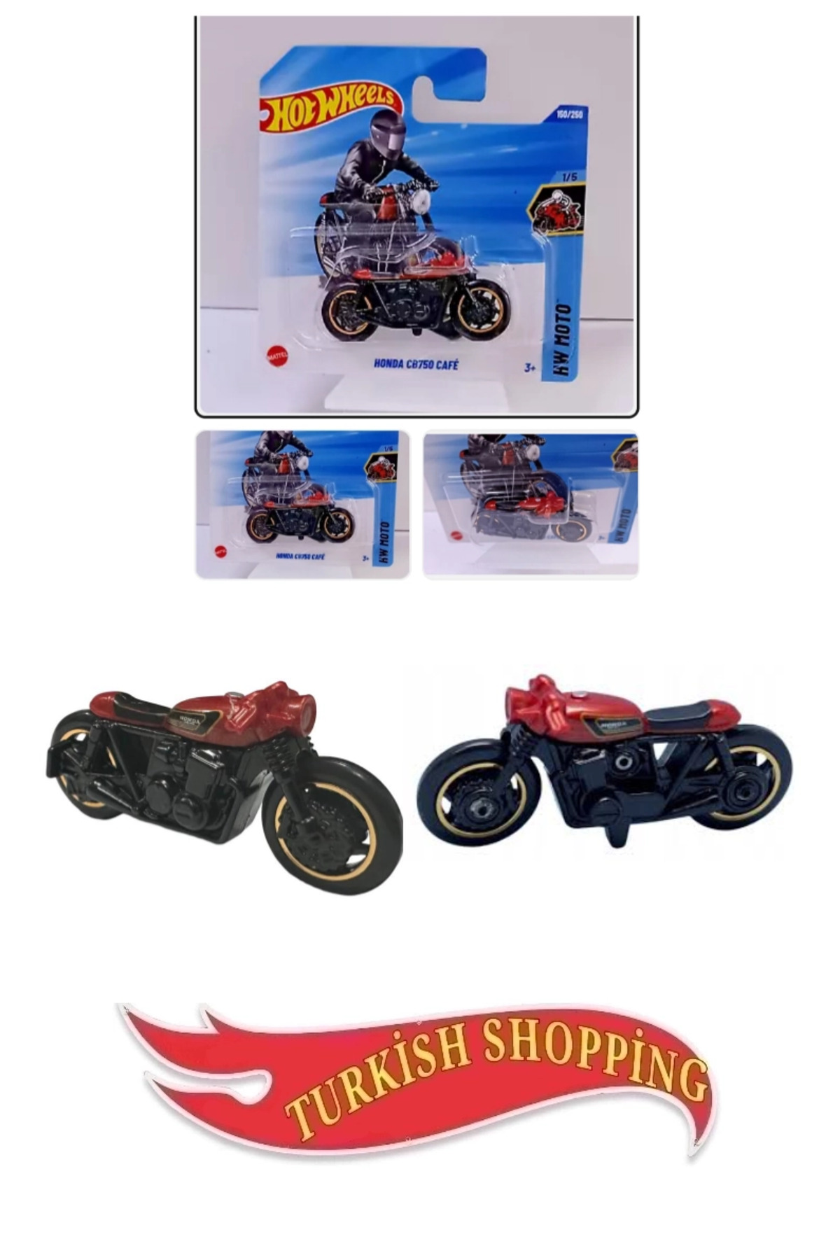 ماشین اسباب بازی موتور کافه هوندا CB750 کیس 2025 از ترکیه HOT WHEELS