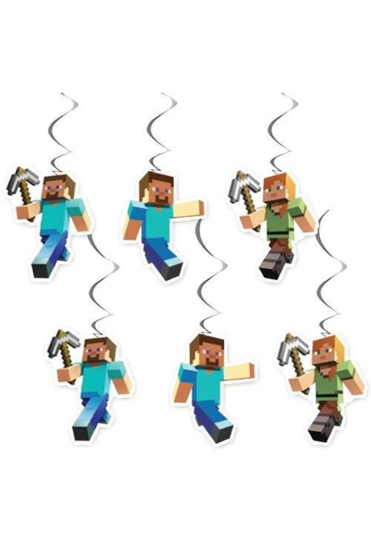 سایر لوازم مهمانی تزئین سقف معلق MINECRAFT 6 تیکه parti show