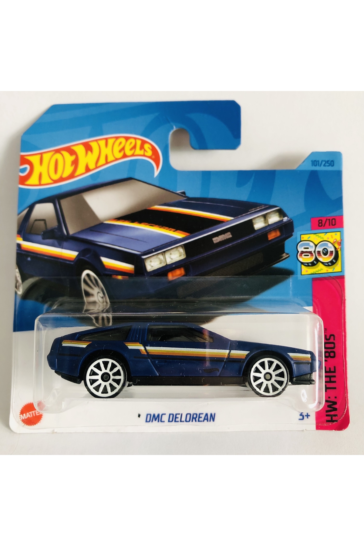 ماشین اسباب بازی 2023 جدید DMC DELOREAN LACIVERT 80'S سری 1:64 مارک HOTWHEELS 8 10 هات ویلز اورجینال HOT WHEELS