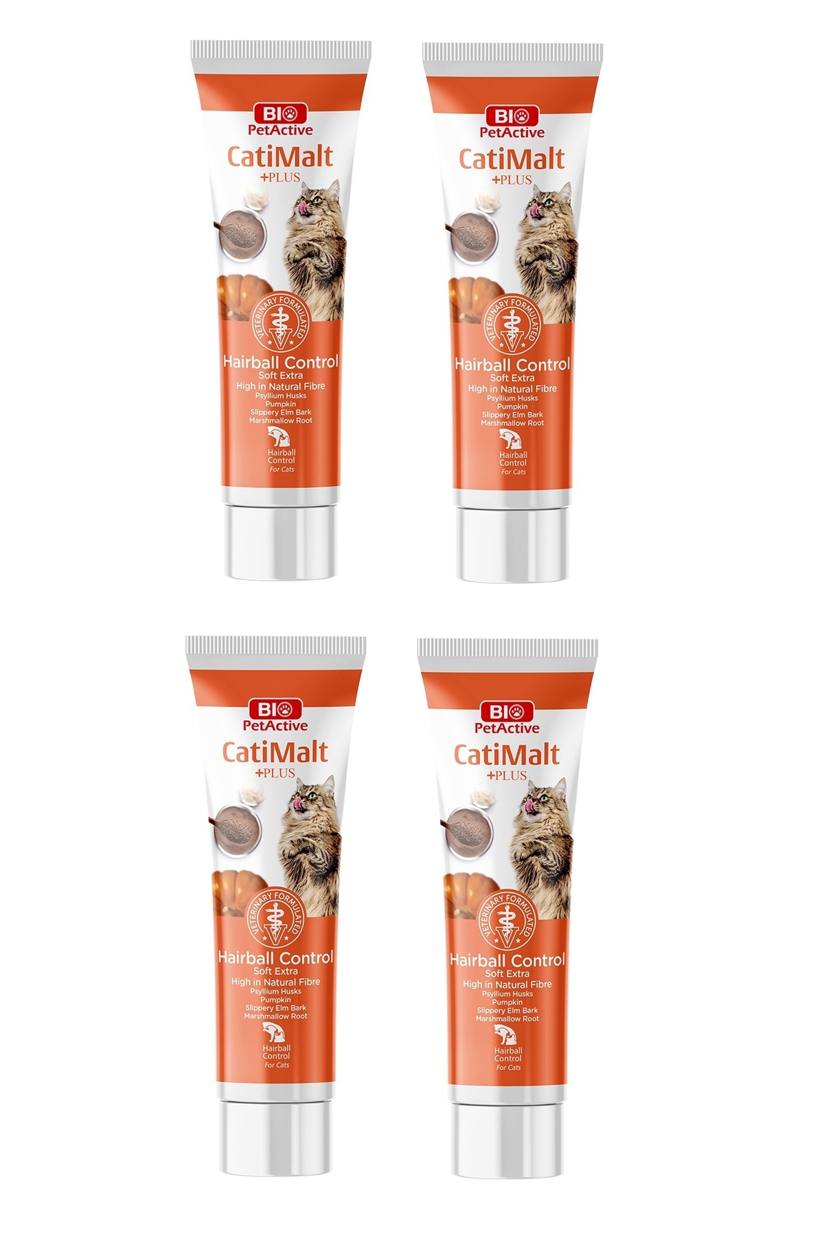 خمیر مالت گربه Catimalt Plus بیو پت‌اکتیو Bio PetActive، ۱۰۰ گرم، بسته ۴ عددی