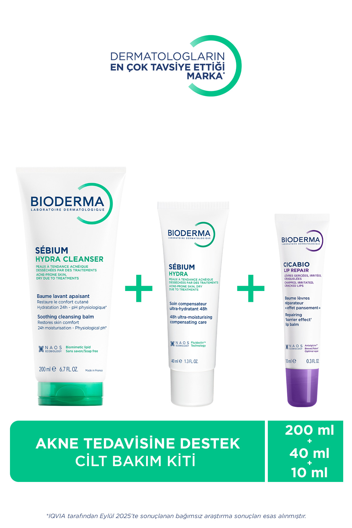 Bioderma مجموعه مراقبت از پوست ضد آکنه با پشتیبانی از خشک کردن Sebium Izokit+