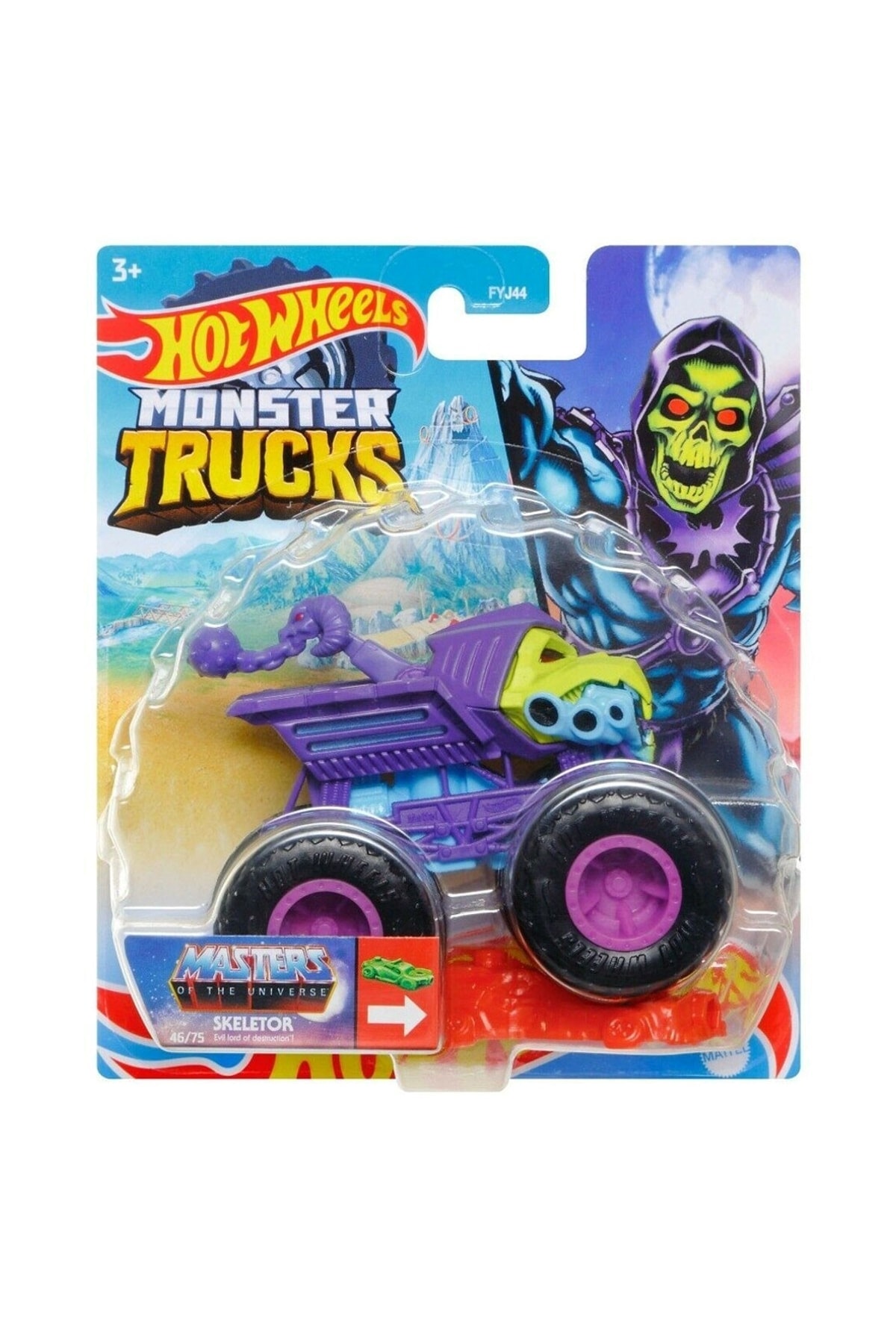 ماشین اسباب بازی MONSTER TRUCKS CARS 1:64 SKELETOR از ترکیه HOT WHEELS