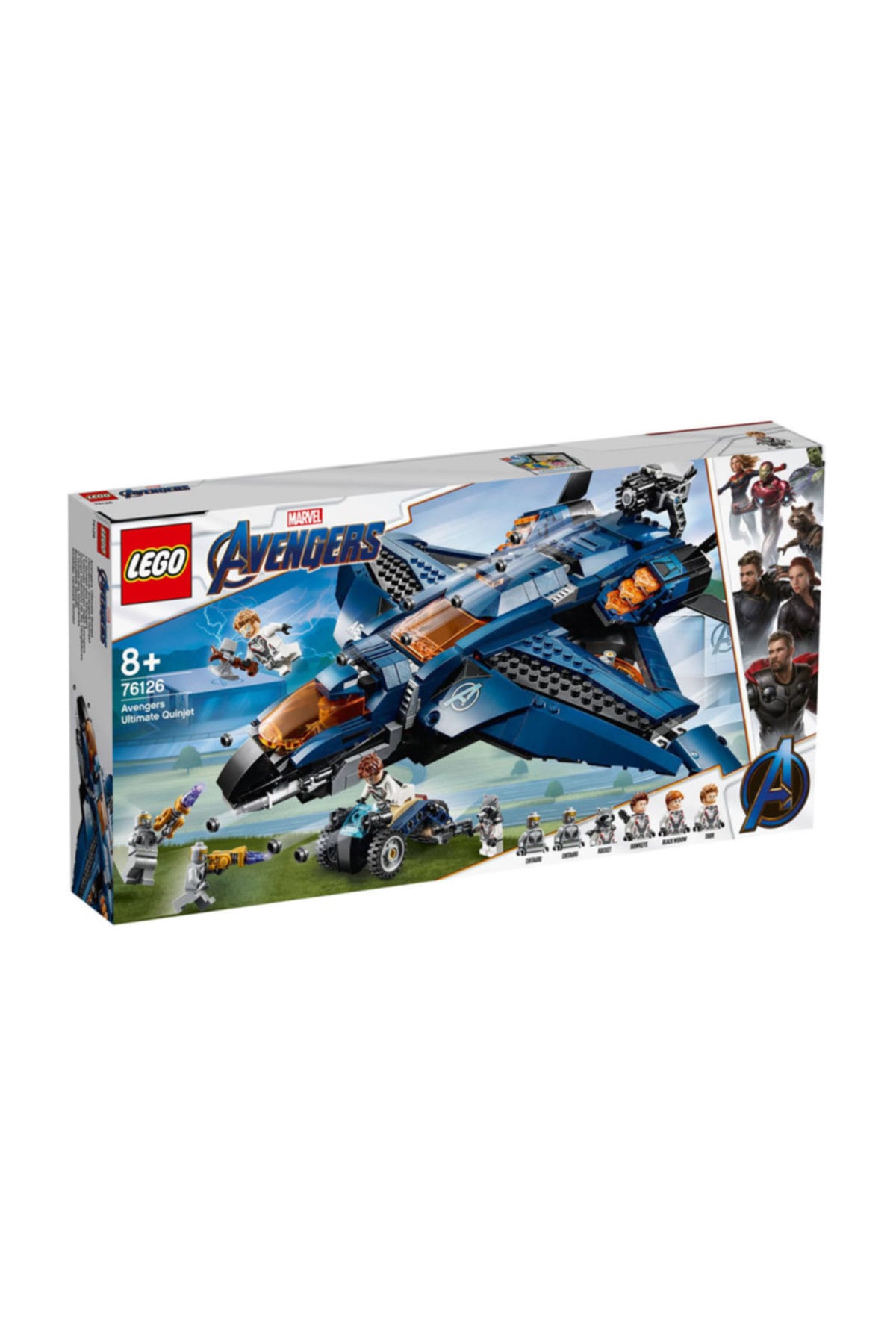 لگو و اسباب بازی های ساخت محور SUPER HEROES AVENGERS MAGNIFICENT QUINJET 76126 اورجینال LEGO