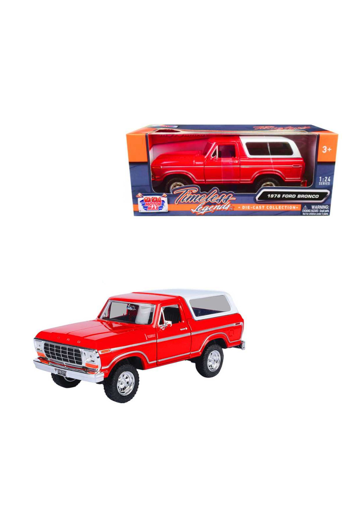 ماشین اسباب بازی VARDEM MOTORMAX 79373 METAL CAR 1978 FORD BRONCO 1:24 3+ Art Tone