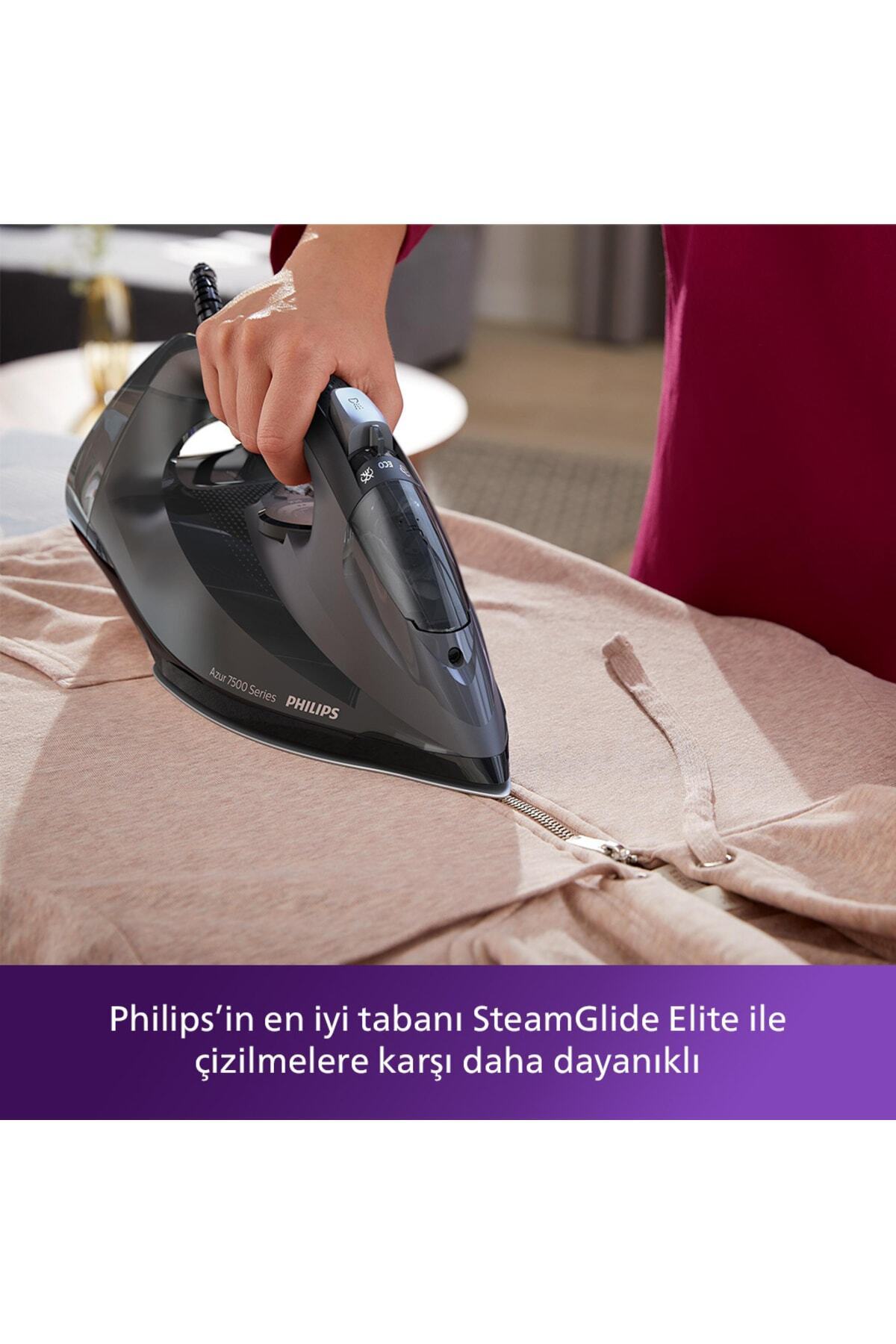 اتو بخار 7500 سری مشکی AZUR DST7511 80 STEAM IRON 3200W عملکرد برتر اورجینال Philips