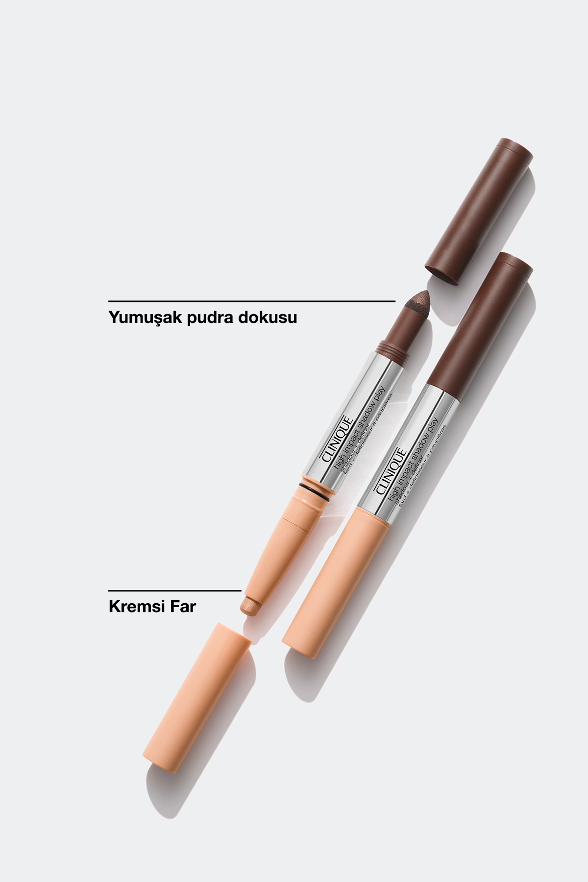سایه چشم نمایش ای با ضربه زیاد قلم دو طرفه دور خاویار شامپاین 4ML Clinique