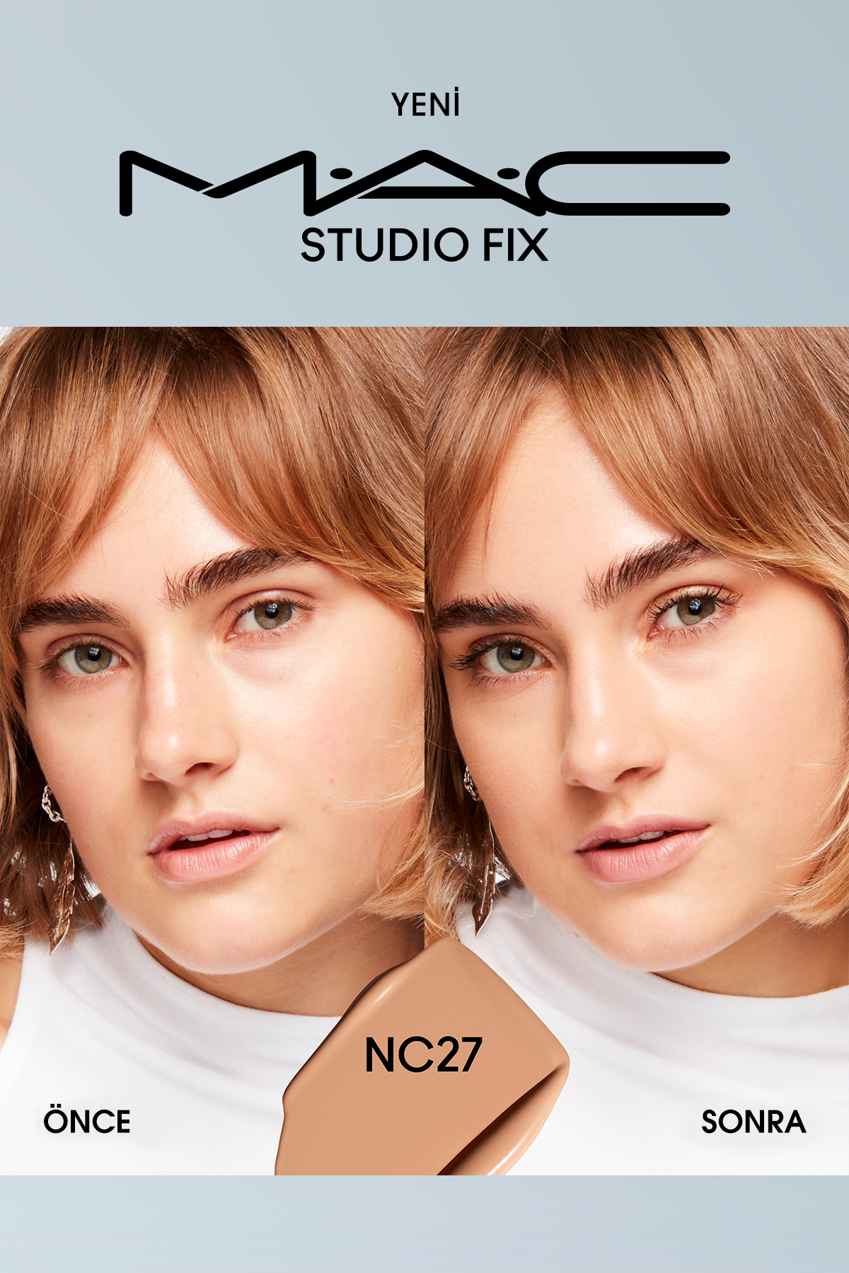 کرم پودر بنیاد MATT دائمی تا 24 ساعت استودیو FIX FLUID SPF15 رنگ: NC27 30ML Mac