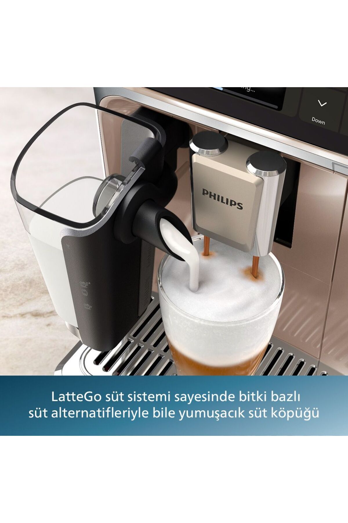 دستگاه اسپرسو و کاپوچینو اسپرسوساز تمام اتوماتیک LATTEGO 20 نوشیدنی گرم سرد دم بی صدا EP5543 80 اورجینال Philips