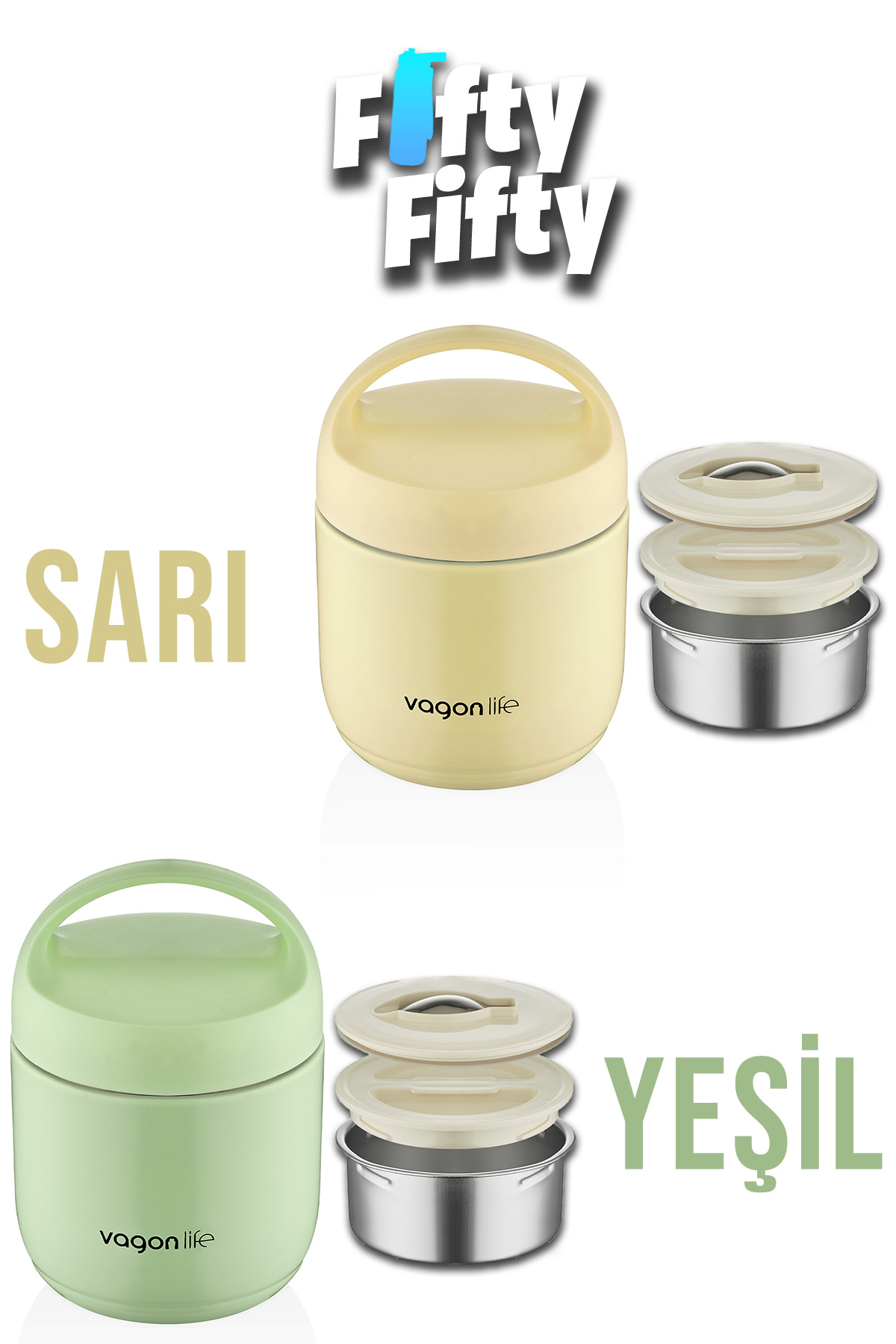 فلاسک قمقمه غذای فولادی با ظرف عایق حرارتی 1.2 لیتری جاروبرقی ضد نشتی دسته حمل 10104 اورجینال Vagonlife