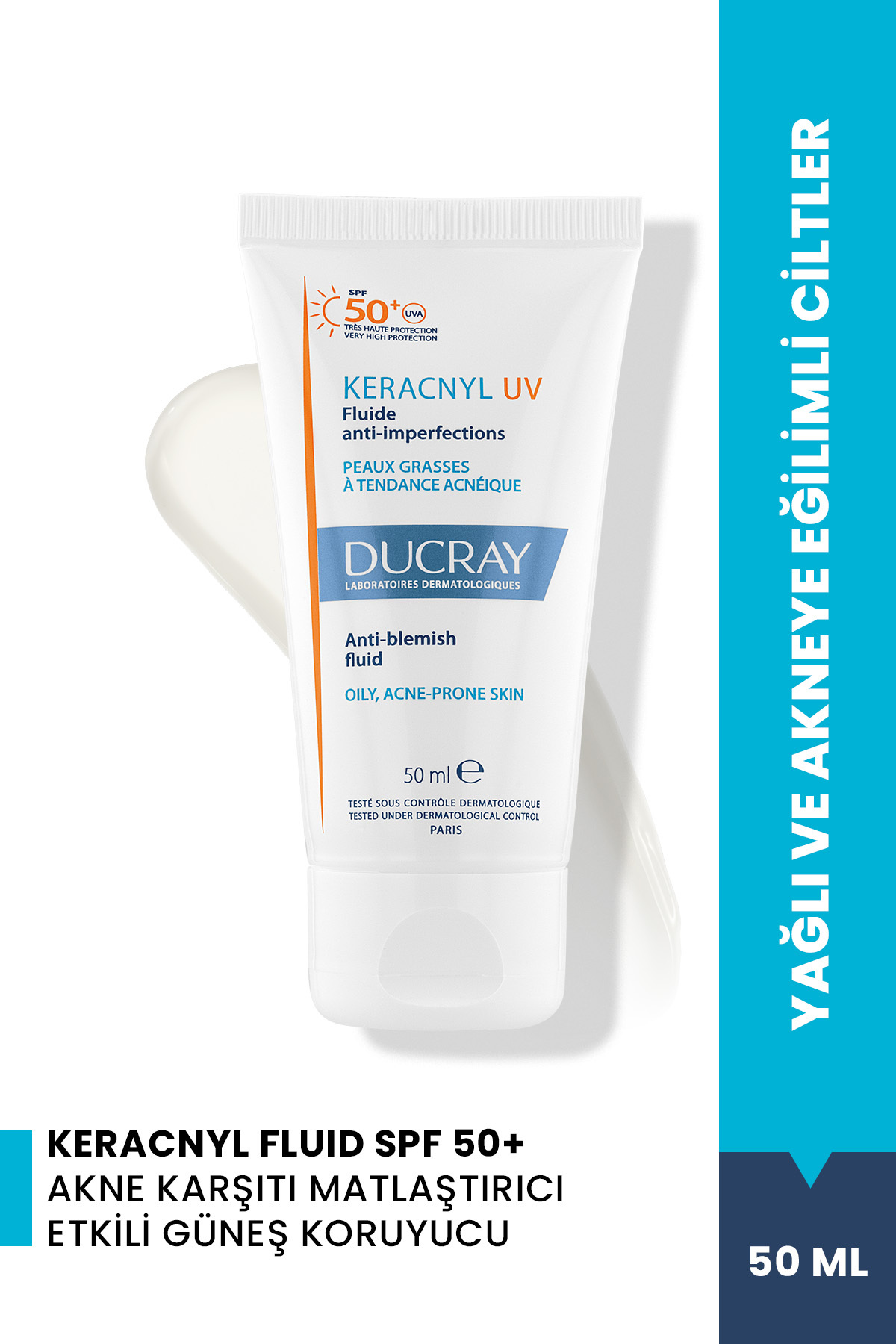 Ducray ضدآفتاب کراکنیل UV SPF50 فلوئید ضد عیب 50 میلی لیتر