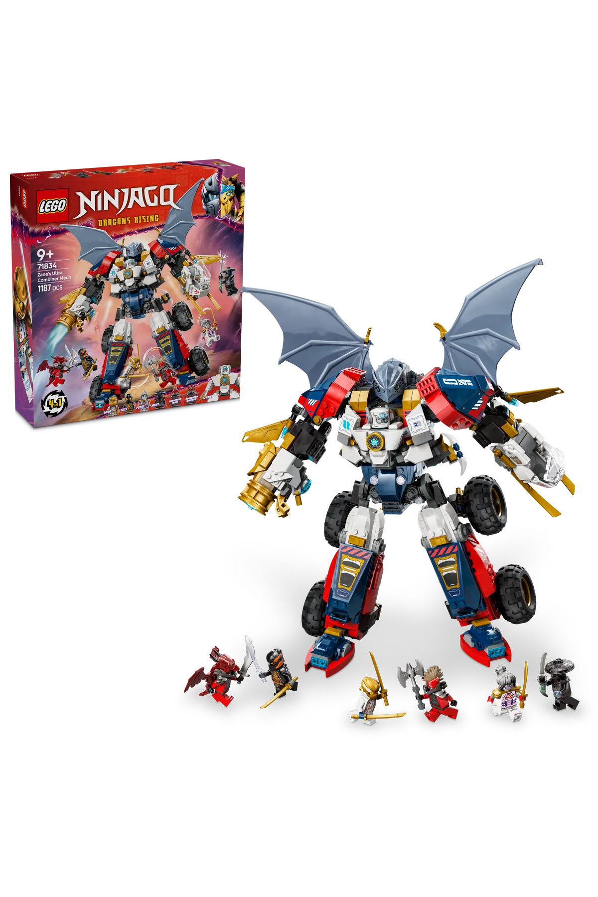 لگو و اسباب بازی های ساخت محور ® NINJAGO® ZANE'S ULTRA COMBO MECH 71834 9+ ست ساختمان خلاق 1187 قطعه اورجینال LEGO