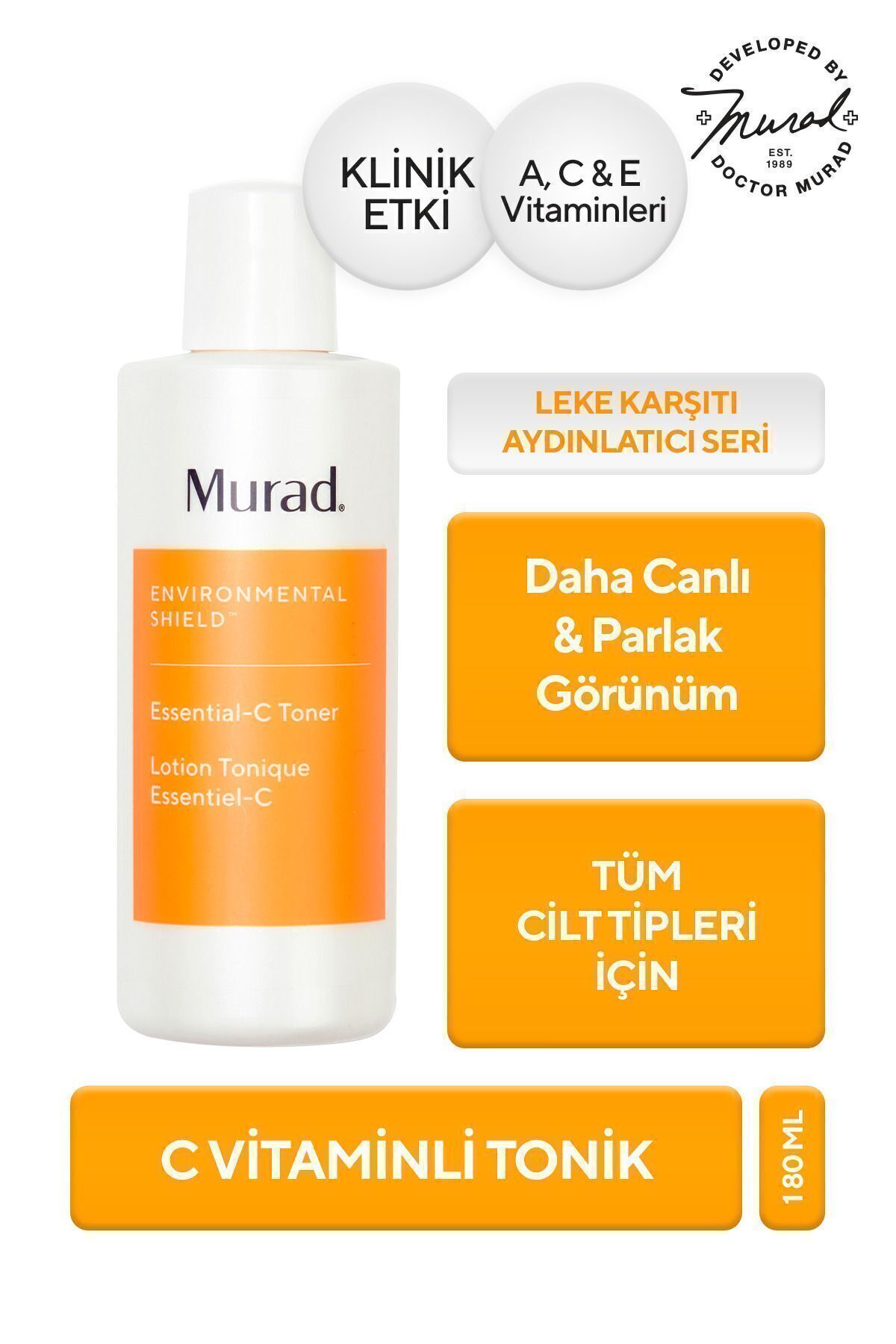 تونر ESSENTIAL C TONER – ویتامین تونیک 180 میل اورجینال Murad