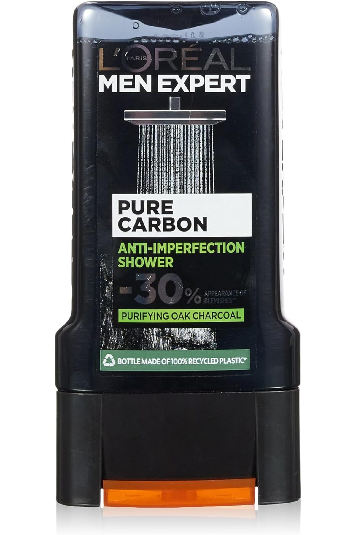 L'Oreal Paris ژل شستشوی بدن حمام Men Expert Pure Carbon پاکسازی پوست و کاهش ظاهر مشکلات پوستی 300میل