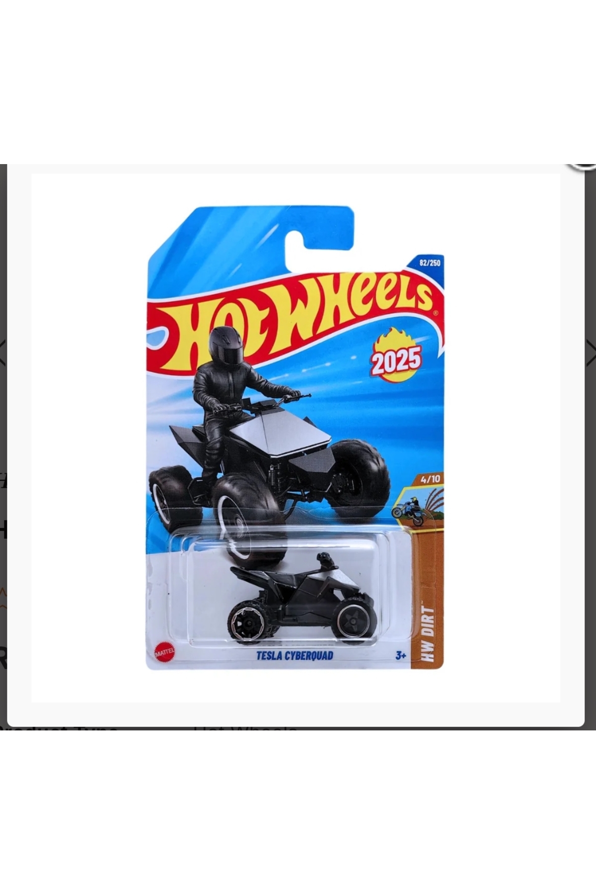 ماشین اسباب بازی تسلا سایبرکواد 2025 از ترکیه HOT WHEELS