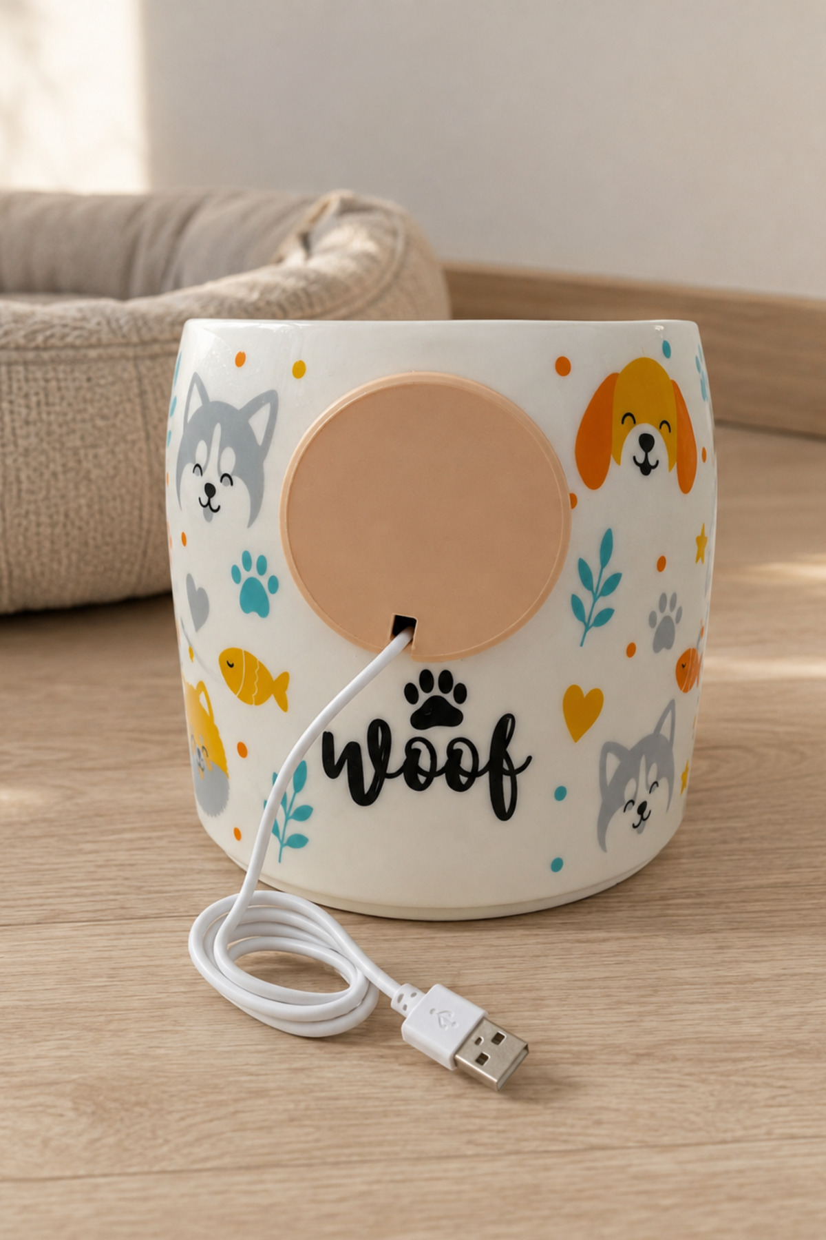 آبخوری فواره‌ای سرامیکی گربه و سگ پاویچی Pawicci مدل PW-SEBIL-01، ۱٫۳ لیتر سفید 1,3 L