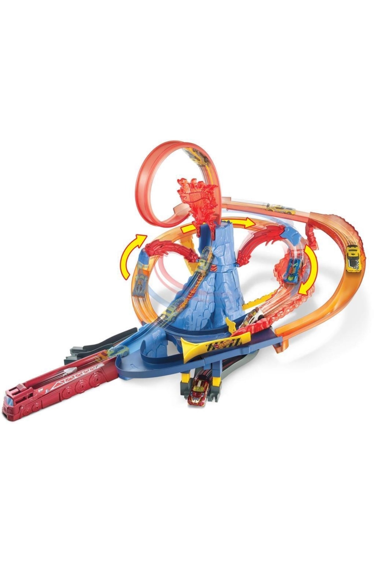 ماشین اسباب بازی ESCAPE FROM THE VOLCANO MOTORIZED TRACK RACING GAME SET FTD61 از ترکیه HOT WHEELS