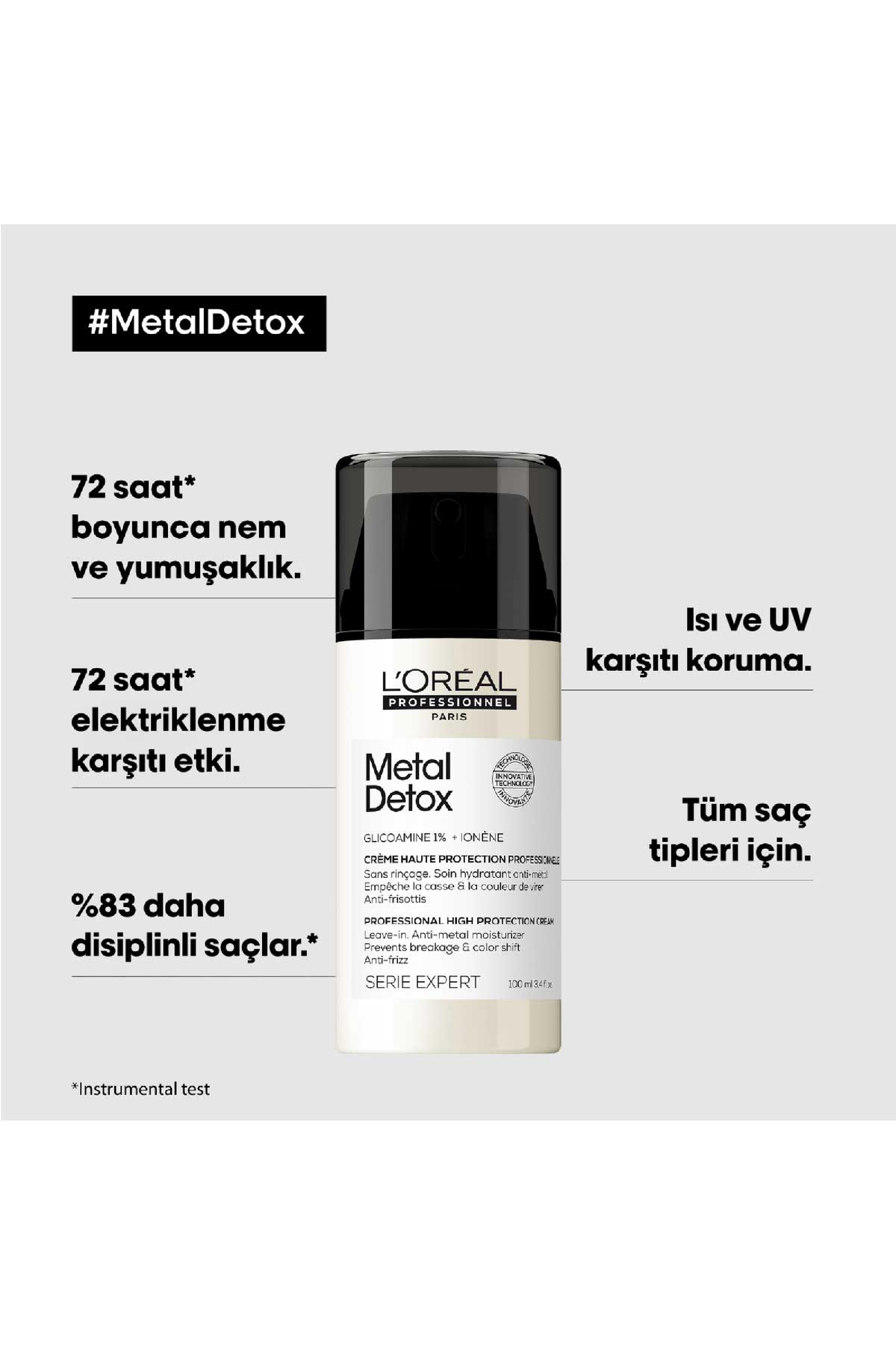 نرم کننده مو مردانه و زنانه کرم محافظت شده با فلز سم زدایی فلزی 100 میل L'OREAL L'oreal Professionnel