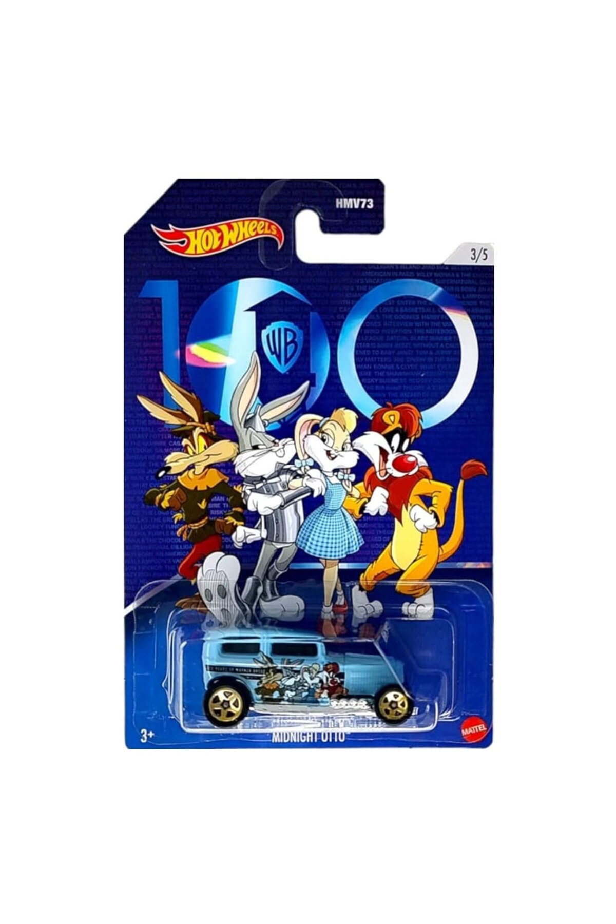 ماشین اسباب بازی WARNER BROS 100. سال اتومبیل های مضمون HMV73 HLK30 هات ویلز اورجینال HOT WHEELS
