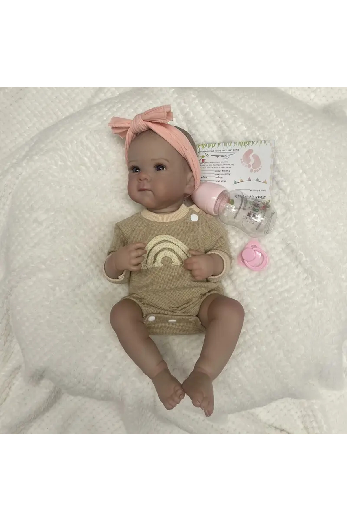 عروسک های اسباب بازی و لوازم جانبی وینیل نرم 48 سانتی متری BETTIE REBORN BABY مو رنگ شده واقعی با شیشه پوشک از ترکیه Buldug