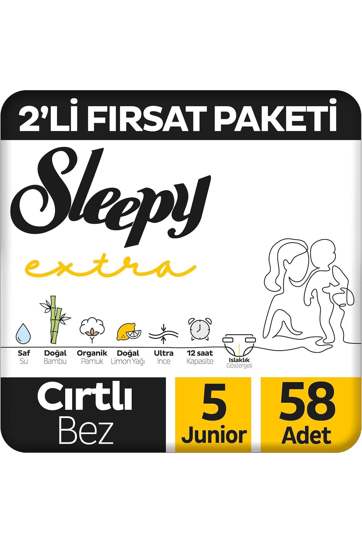پوشک بچه کودک EXTRA DAILY ACTIVITY سایز 5 JUNIOR 58 PACK اورجینال Sleepy